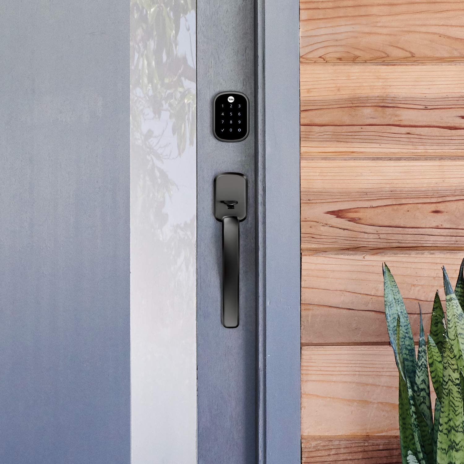 Yale Security Yale Assure Lock Sl, Wi-Fi Smart Lock With Ridgefield Handleset - Works With The Yale Access App,  Alexa, Google Assistant, Homekit, Phillips Hue And Samsung Smartthings, Black Suede