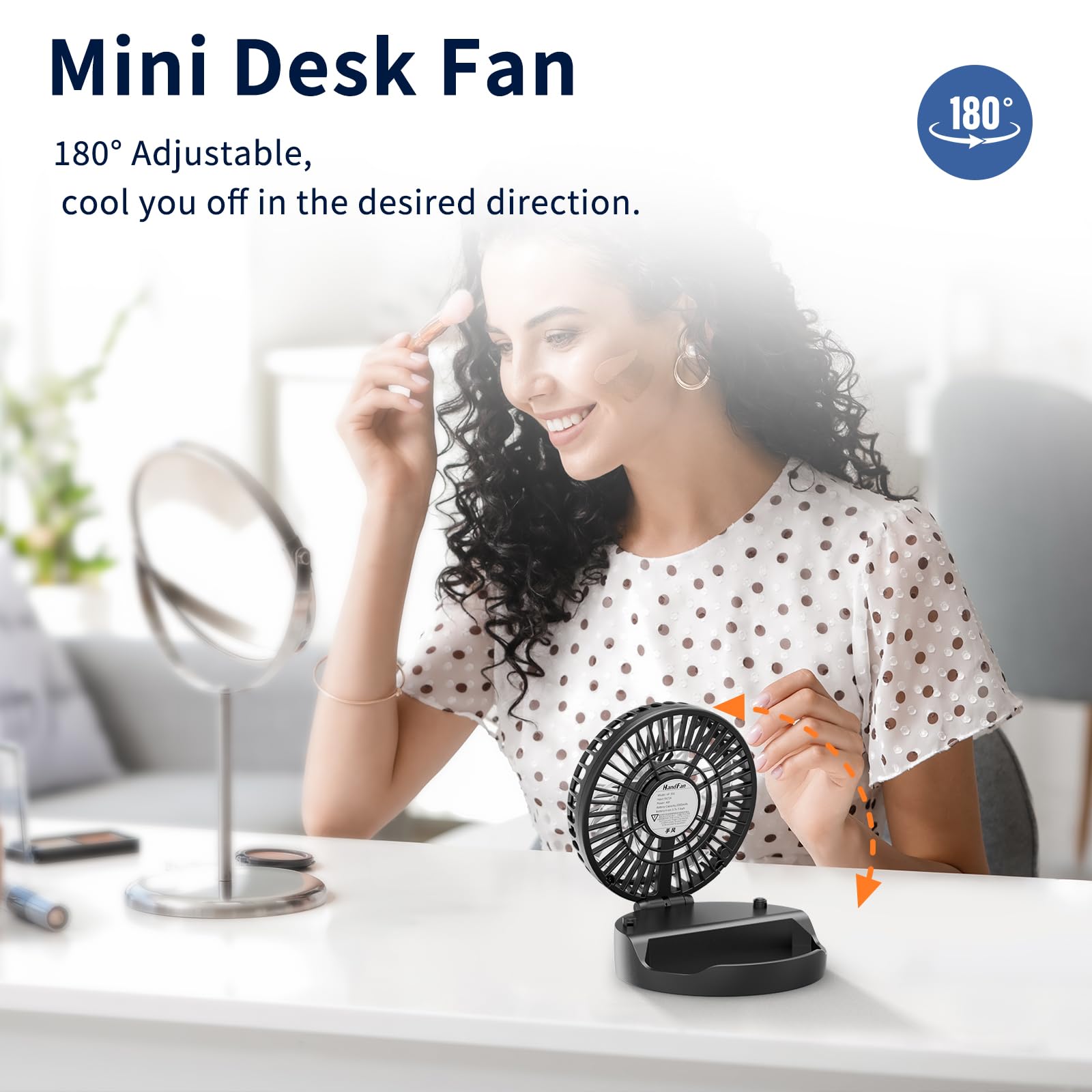 Handfan Handheld Mini Fan Rechargeable, Personal Necklace Fan, 3 In 1 Hand Fans, Small Pocket Fans