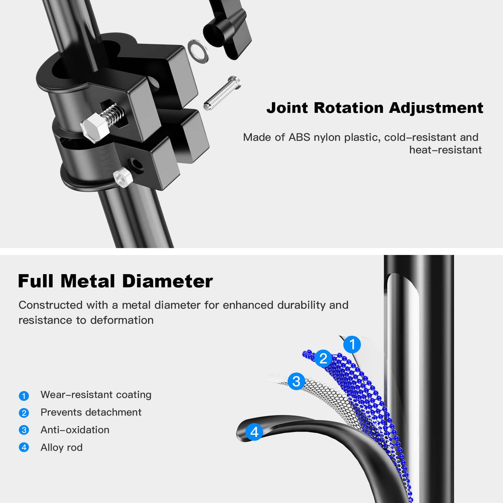 Soonpho Heavy Duty Light Stand 9.8Ft / 3M Adjustable 10Kg/ 22Lb Max Loading Photography Air Cushioned Tripod Stand With 1/4" Thread Used For Video Light, Strobe, Reflectors, Umbrella, Softboxes