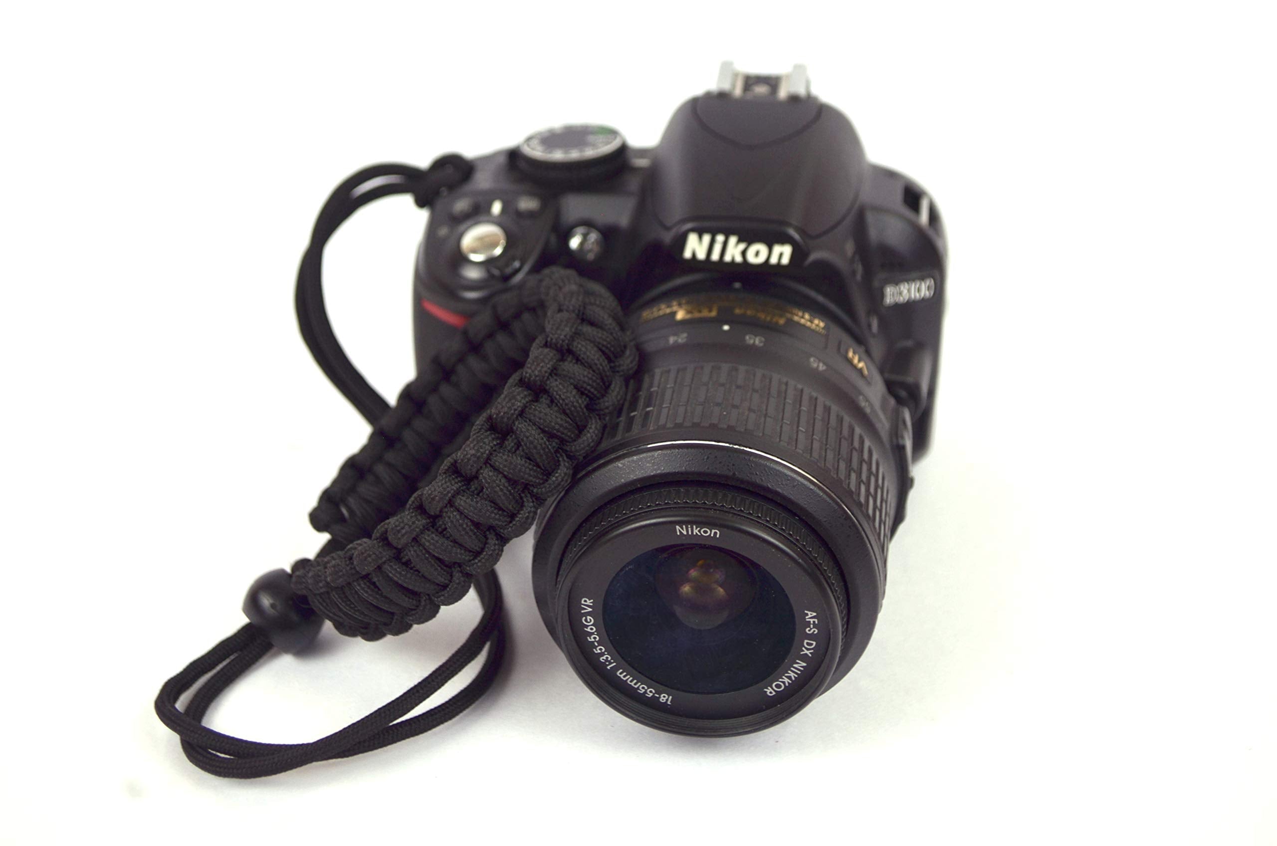 Paracraft Paracord Wrist  Camera Strap For Robust Hand Grip To Hold All Dslr Camera  Heavy Gear  Binocular (Black)
