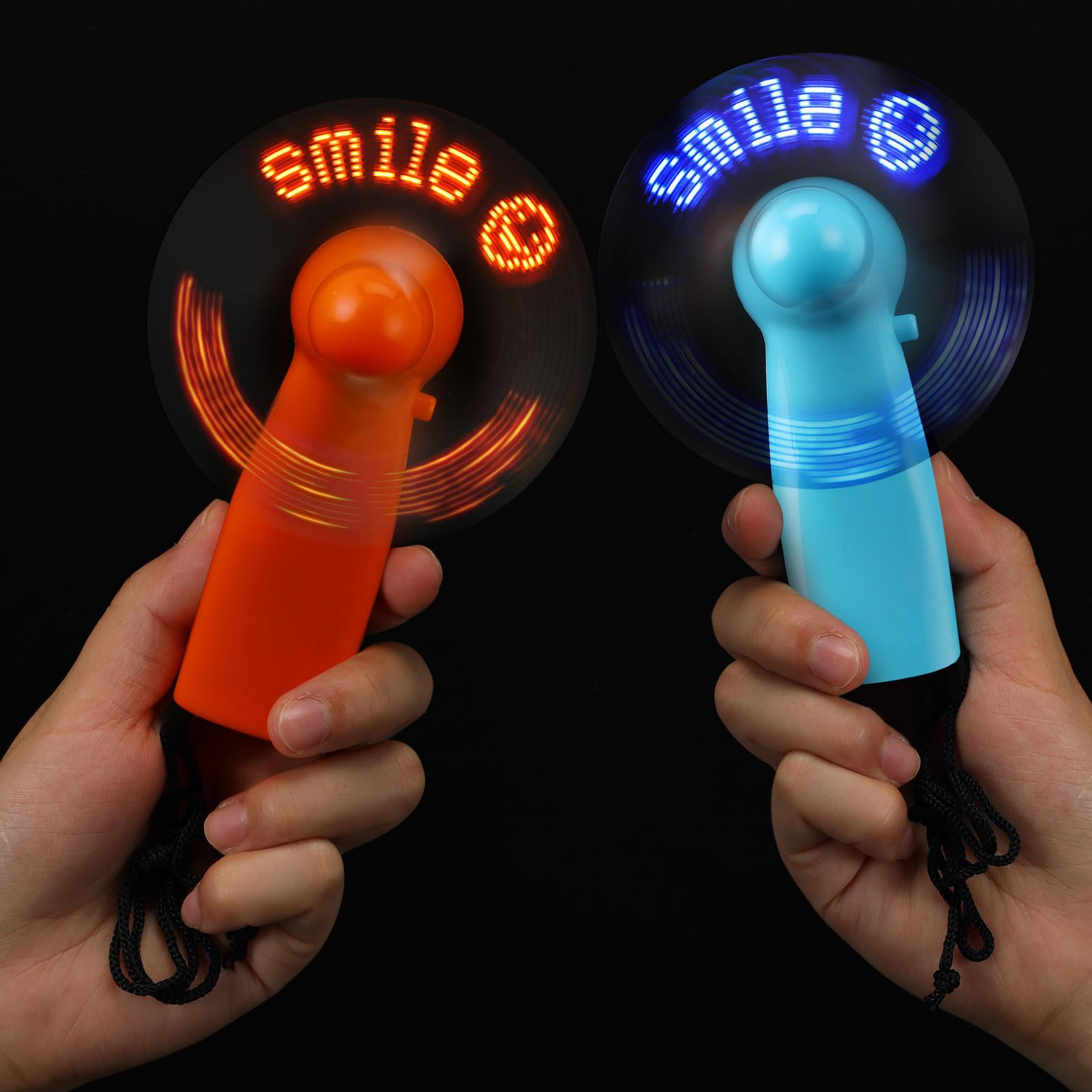 Smiley face LED fans bulk set perfect for gifting and party decorations Koospark