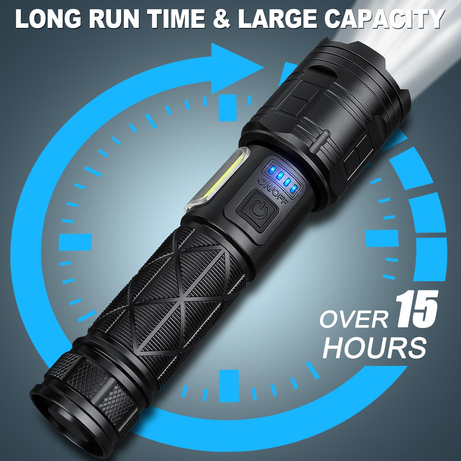 Cinlinso Rechargeable Led Flashlights 990000 High Lumens 2 Pack, Super Bright Flash Light With 7 Modes, Ipx7 Waterproof, Powered Handheld Flashlight For Home Camping Emergencies