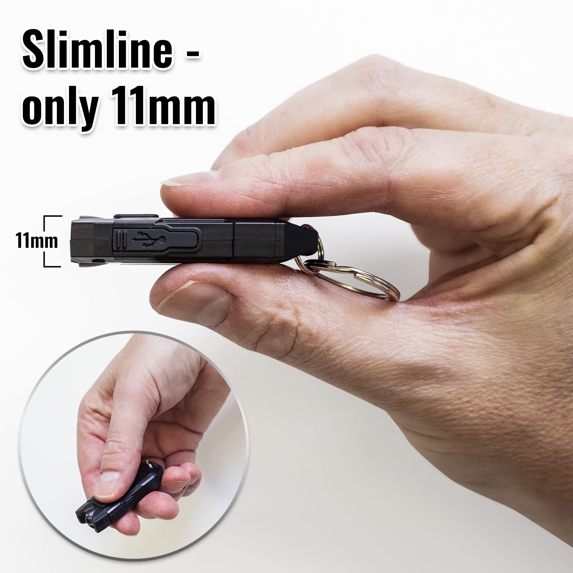 Bekla Rechargeable Keychain Flashlight, 120 Lumen Mini Flashlight, Edc Keychain Light, Flashlight Keychain, Small Flashlights.