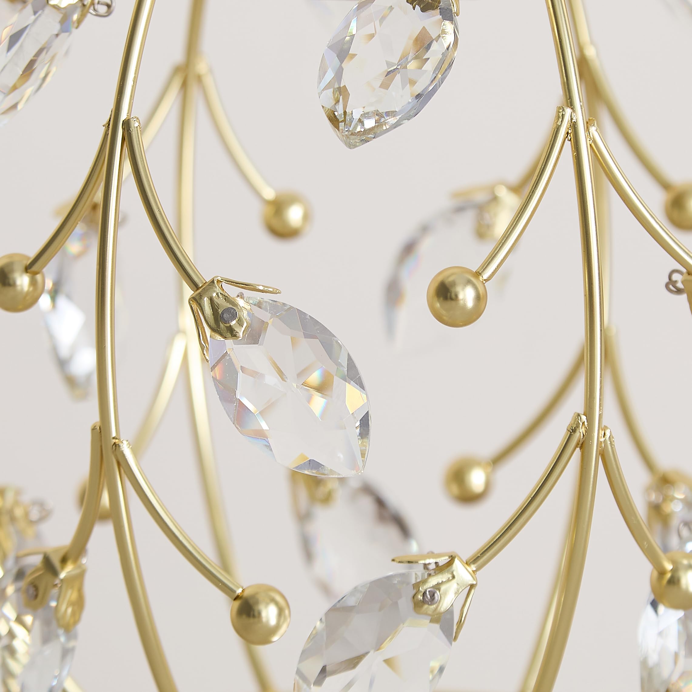 Dggdome Crystal Table Lamps For Living Room, Gold Crystal Bedside Lamp, Modern Nightstand Lamps For Bedroom Home Office, Elegant Decorative Gold Desk Lamps For Girls Room, Single