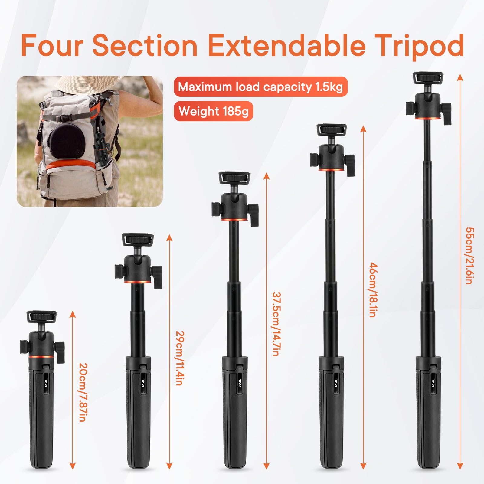 Kalofaye Camera Tripod Stand, Mini Desktop Aluminum Tripod Selfie Stick With Cold Shoe, 360° Ball Head With 1/4 Inch Screw, Portable Tripod For Iphone Android Canon Sony Dslr Vlogging Video Recording