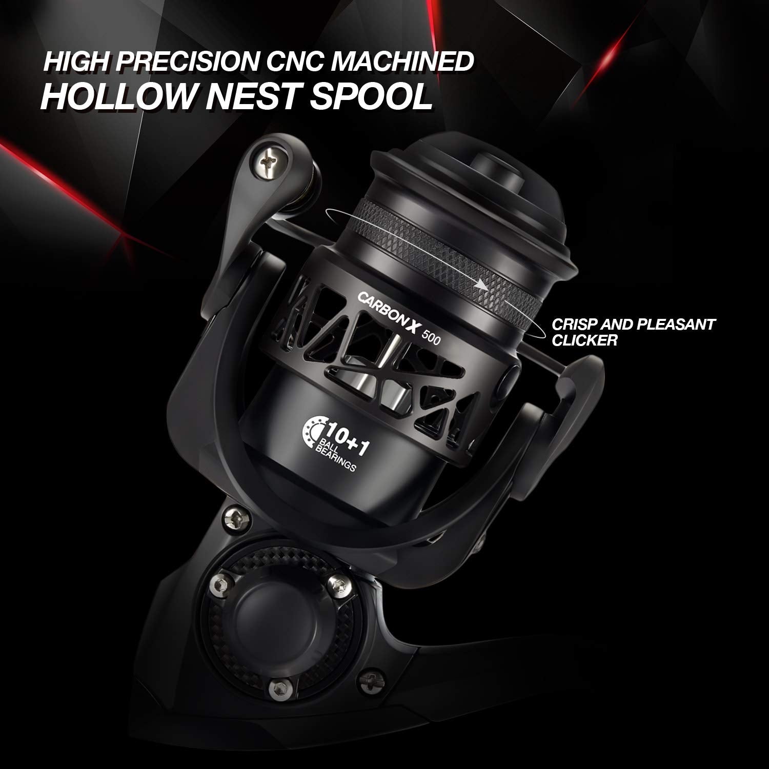 Piscifun Carbon X Spinning Reels, Light To 5.1Oz, Carbon Frame And Rotor, 33Lbs Max Drag, 10+1 Shielded Bb, 5.2:1/6.2:1 High Speed Gear Ratio, Smooth Powerful Saltwater Freshwater Spinning Reel