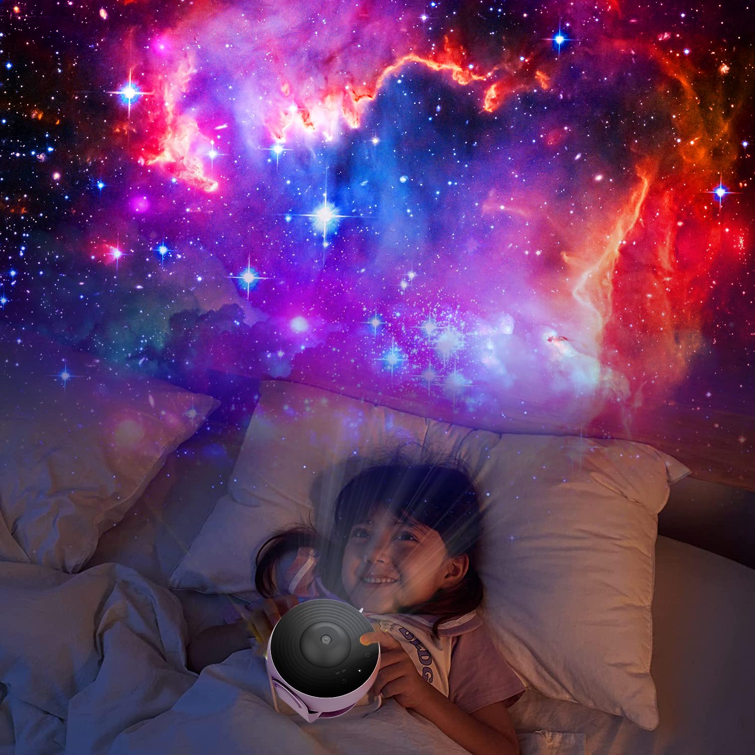 Flevo Planetarium Star Projector,Galaxy Projector,Realistic Starry Sky Night Light,4K Replaceable Hd 13 Film Discs,For Kids Bedroom Ceiling Home Living Room Decor Birthday
