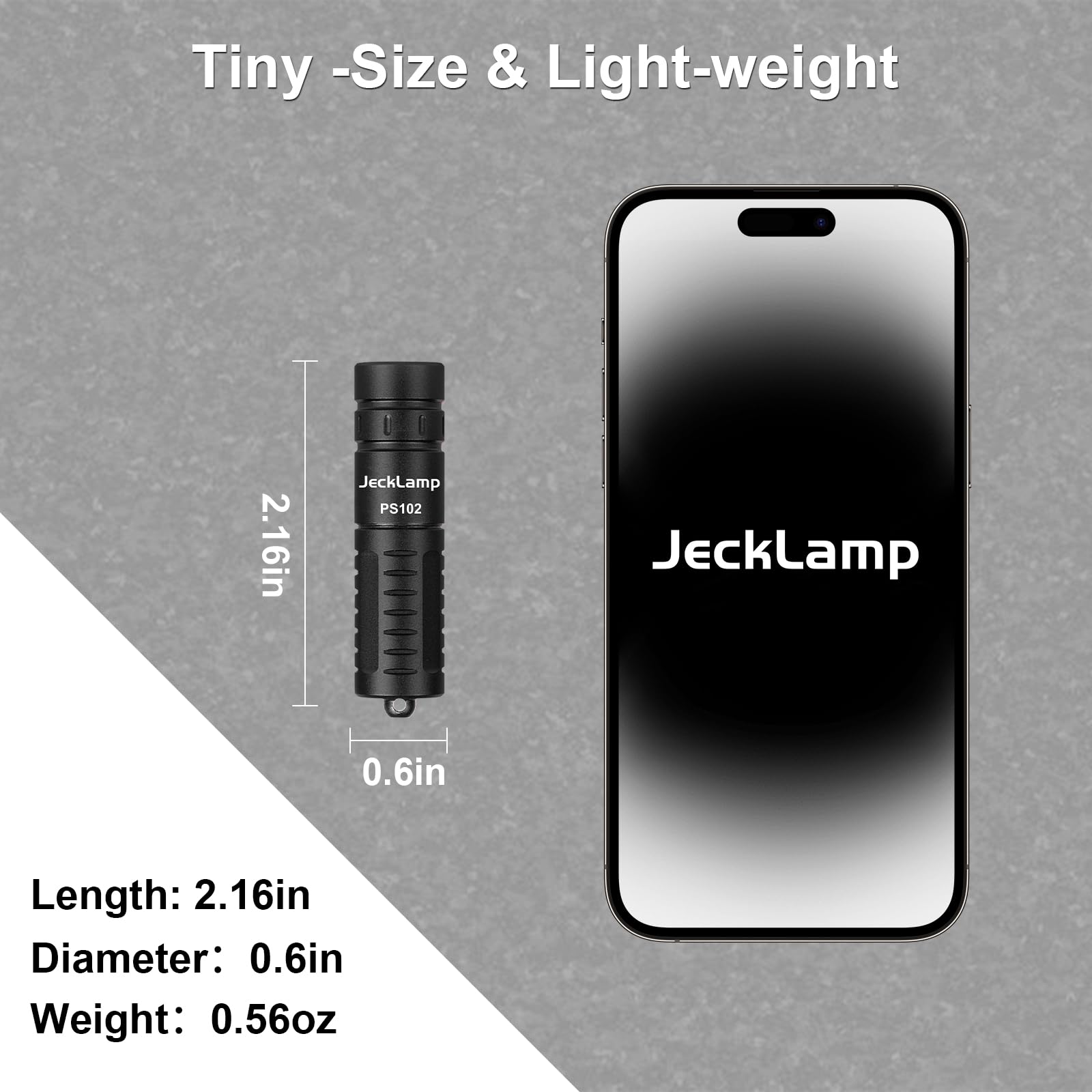 Jecklamp Rechargeable Keychain Flashlight, 180 Lumens Edc Pocket Flashlight, Tiny Led Flashlight With Built-In Battery For Everyday Carry, Camping, Emergency, Black