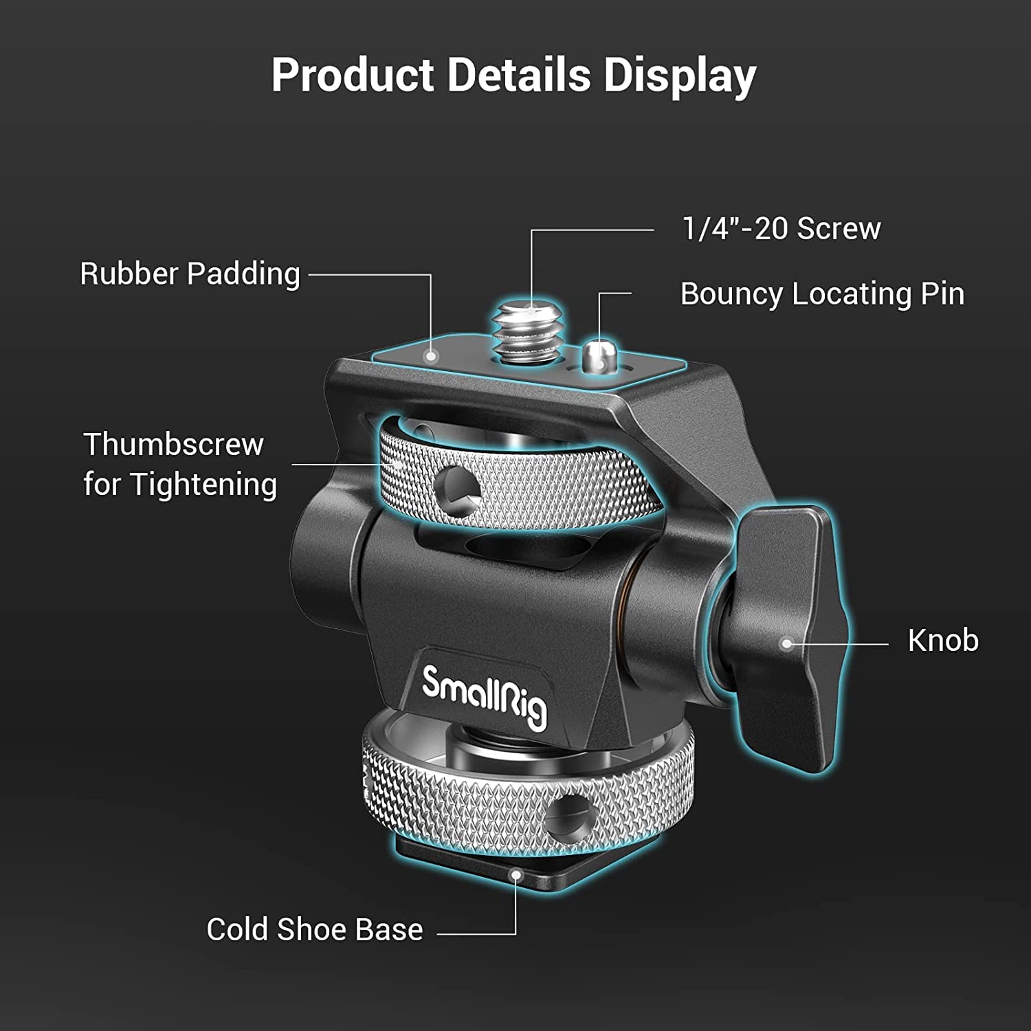 Smallrig Mini Side Handle Kit, With Field Monitor Mount Monitor Holder Swivel And Tilt Adjustable