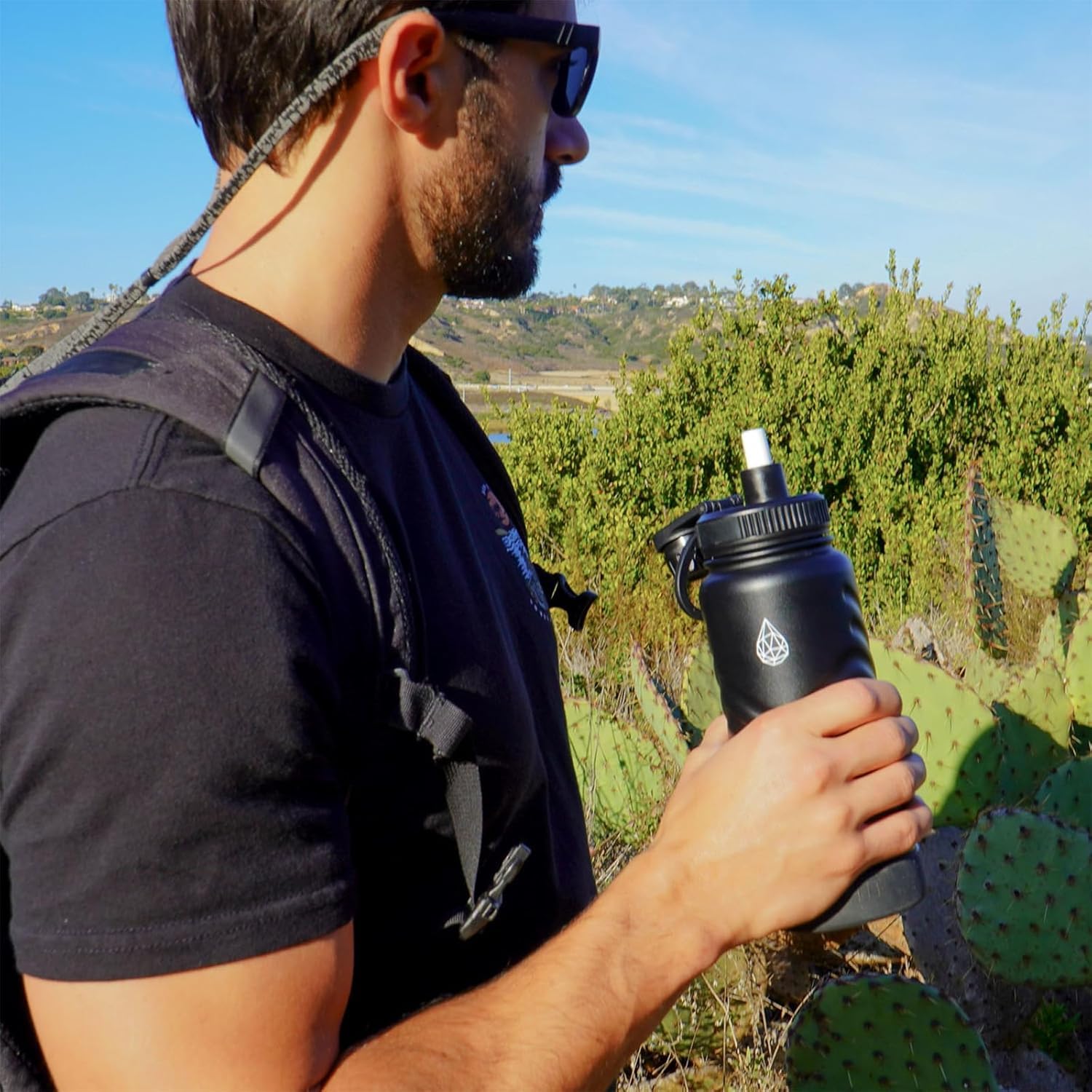 24Oz Stainless Steel Water Bottle With Straw–Insulated,Leak-Proof,Bpa-,Wide Mouth