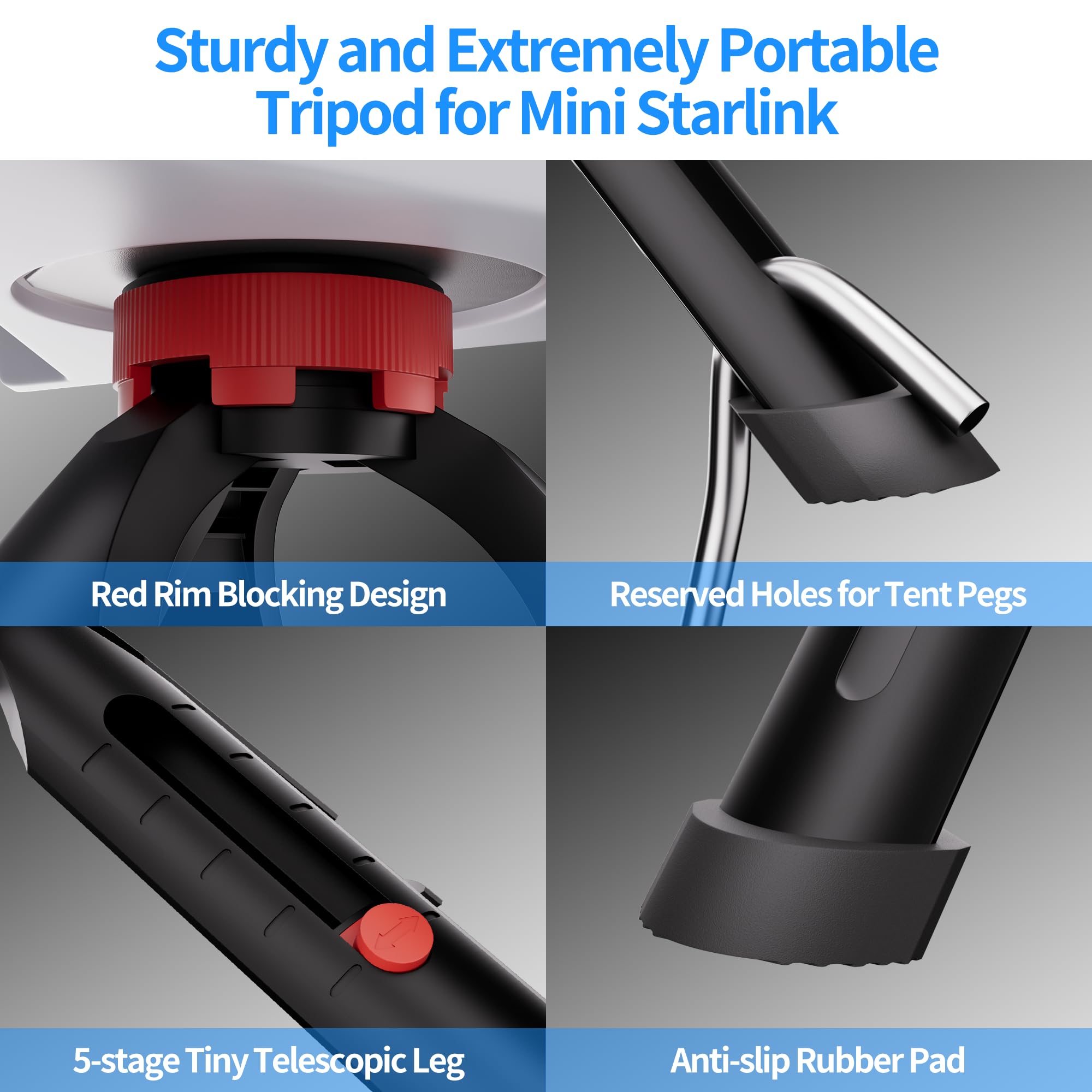 Eazuse Starlink Mini Tripod Mount With Adapter Included Work With Original Pipe Adapter Versatile Tripod Extremely Portable Perfect For Camping
