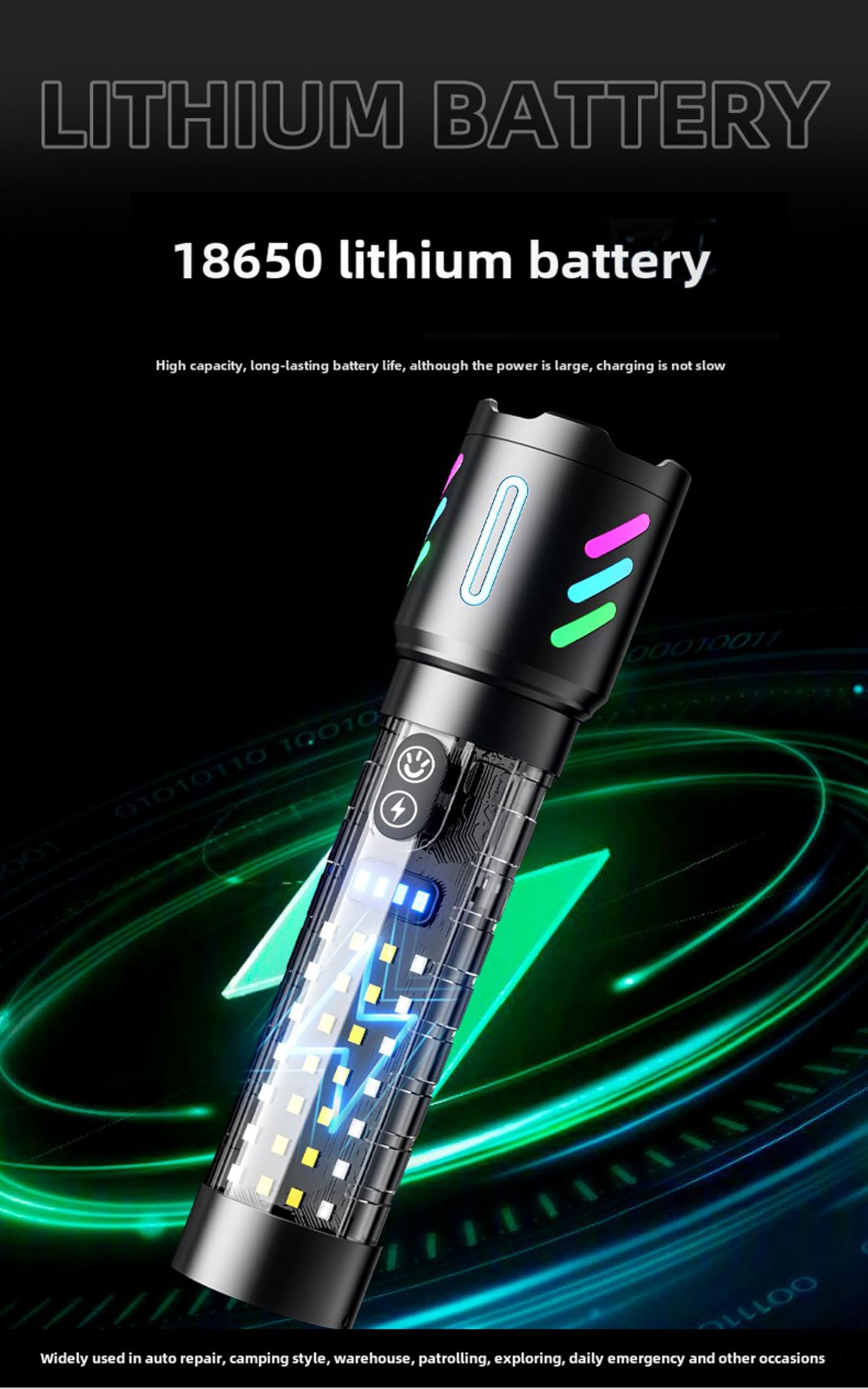 Xanadx Rechargeable Flashlights, 2,000,000 Lumen Light,Handheld Led Flashlight 5 Modes, Ipx6 Waterproof Powerful Utility Flashlight For Emergencies, Camping, Hiking (Xn519N), Black, Xa519N