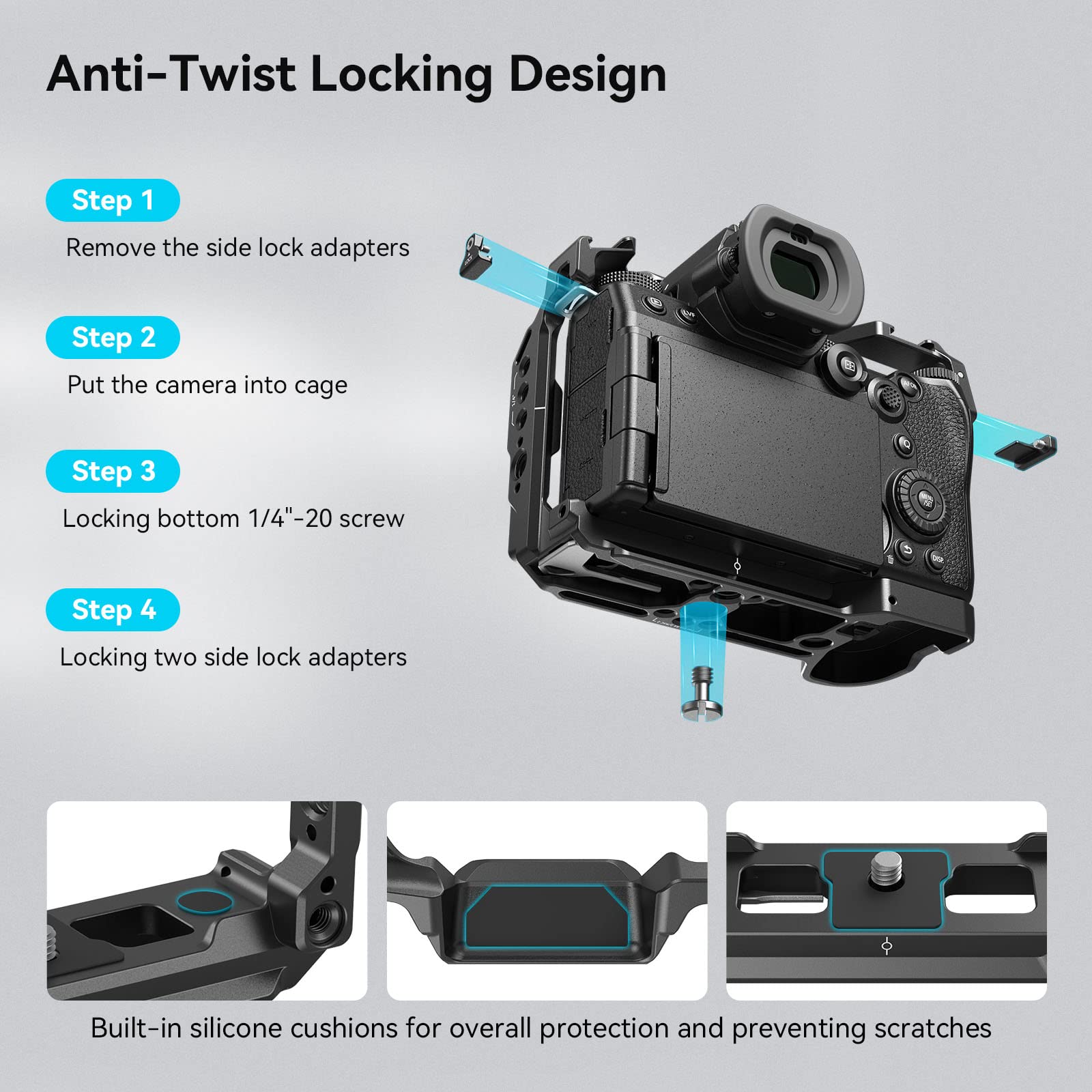 Smallrig G9 Ii S5 Ii S5 Iix Camera Cage For Panasonic + Power Banks Mount Plate Kit