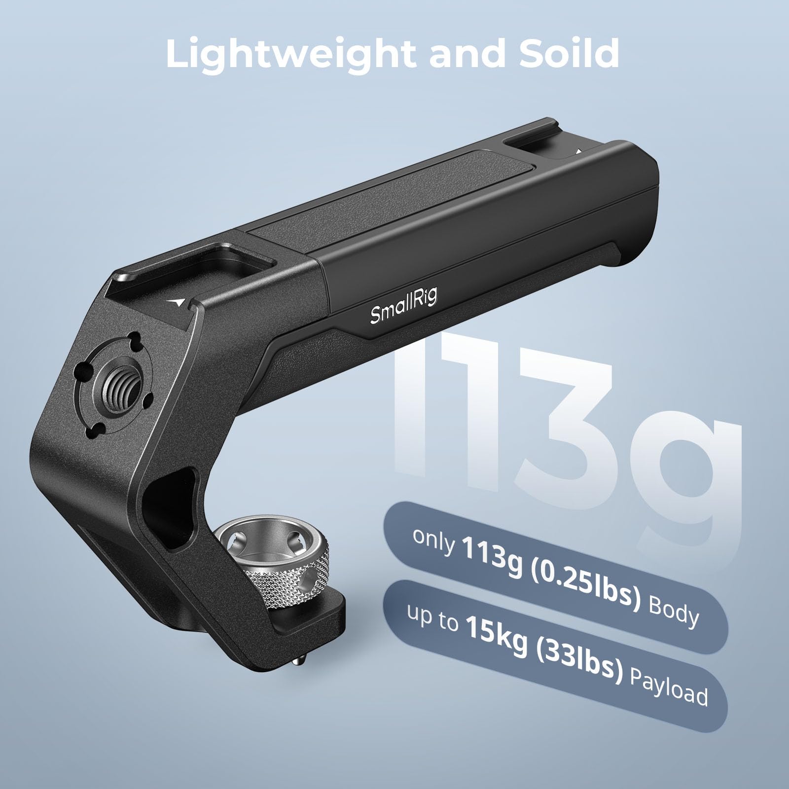 Smallrig Lightweight Top Handle With 3/8"-16 Locating Pins For Arri And Camera Monitor Mount For Arri-Style