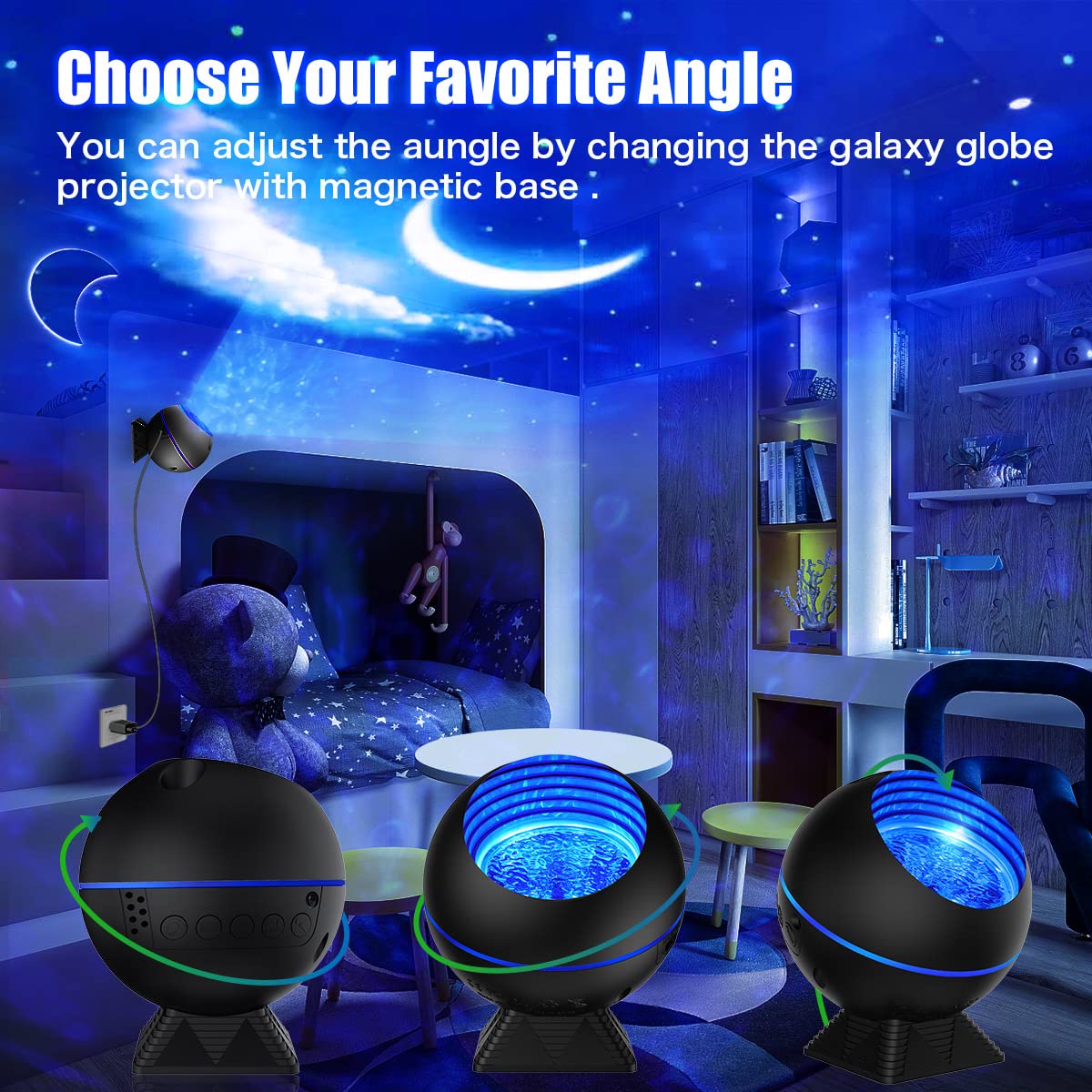 Lazenry Galaxy Projector Star Projector 3 In 1 Ocean Galaxy Night Light Ceiling Projector Galaxy 360 Pro Galaxy Globe Projector 40 Lighting Modes With Remote Voice Control For Bedroom  For Kids Adults