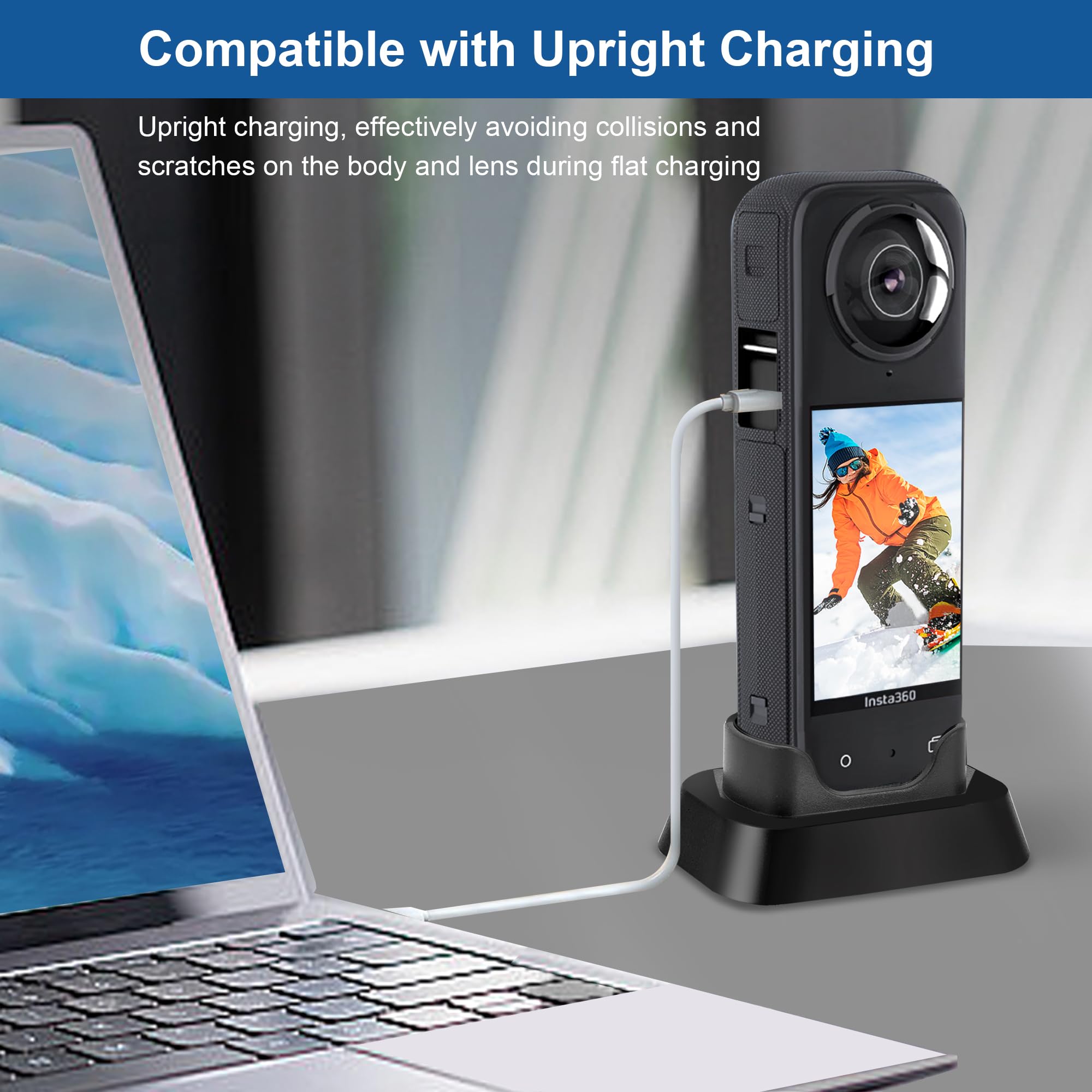Xewea Soft Silicone Desktop Mount Stand For Insta360 X4, Non-Slip Lightweight Camera Mount Base Fixed Holder Accessories Vehicle Dock Stand Stabilizer
