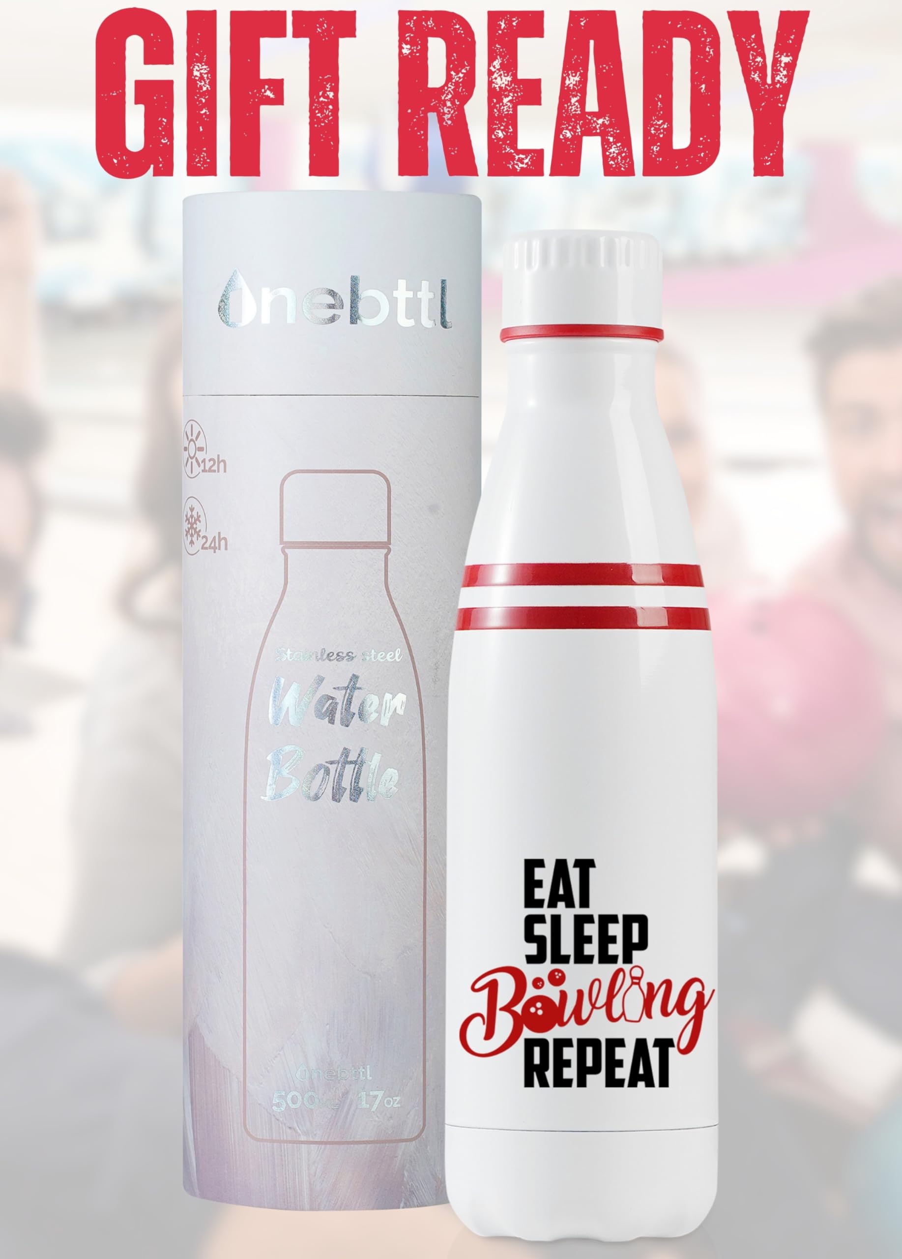 Onebttl Bowling For Men, Women, Bowling Water Bottle, 17Oz Stainless Steel