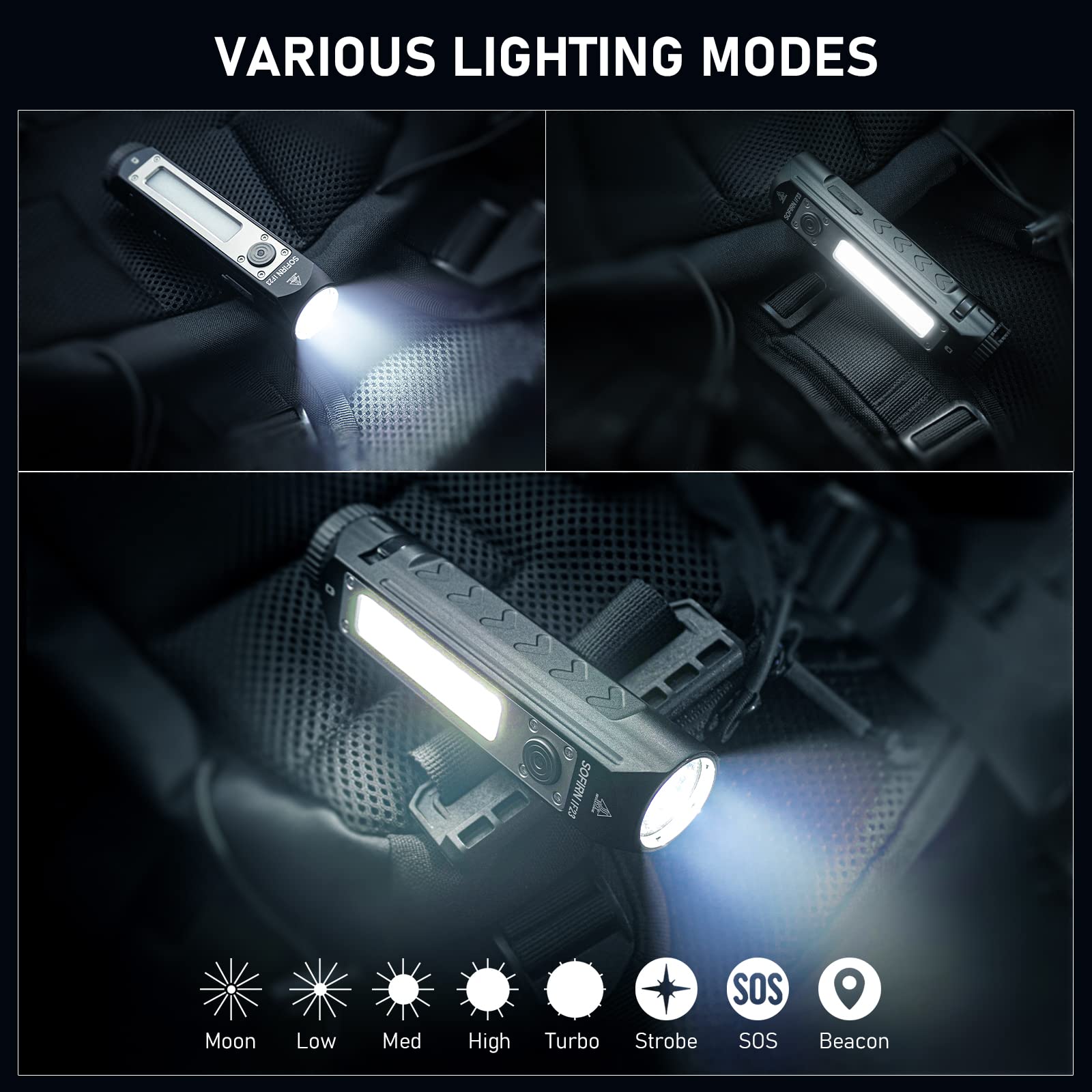 Csteboke Rechargeable Flashlights High Lumens, Sofirn If23 4000Lm Super Bright Flashlight, Edc Flashlight, Led Flashlight, Emergency Flashlights For Home, Rgb Magnetic Flashlight