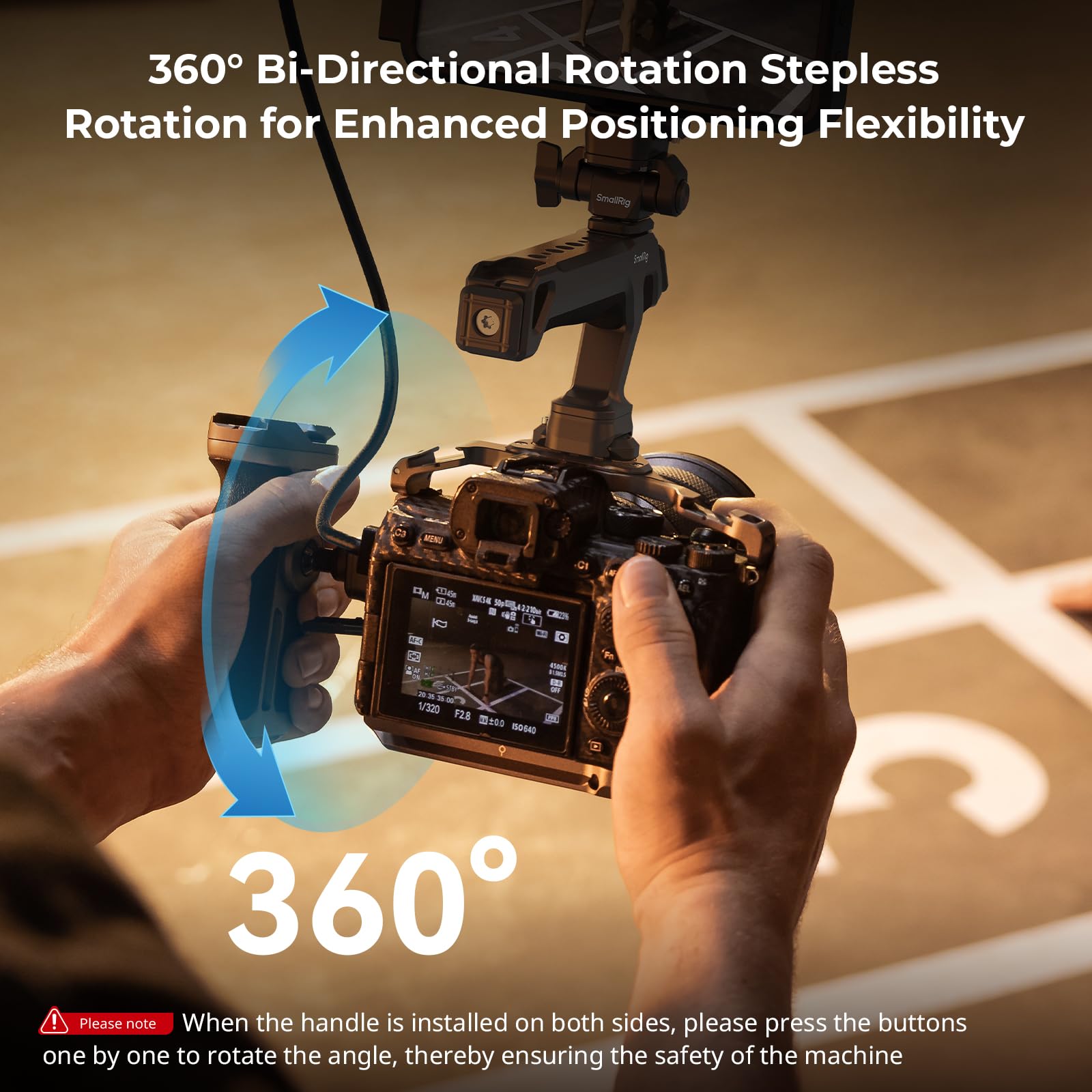 Smallrig R5 / R5 C / R6 Cage And Quick Release Rotating Side Handle With Integrated Nato Rail