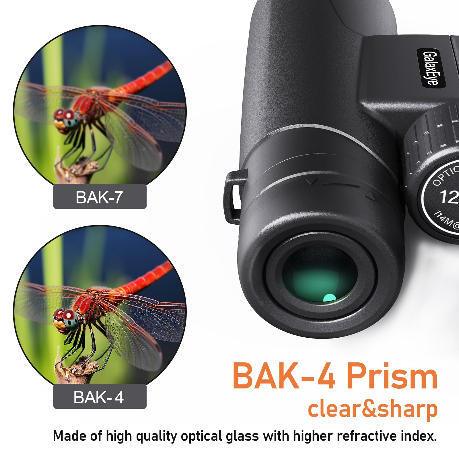 Galaxeye Binoculars For Adults 12X42 Compact With Phone Adapter Large View Easy Focus With Hd Bak4 Prism Fmc Lens For Bird Watching, Hunting, Stargazing, Cruise, Travel