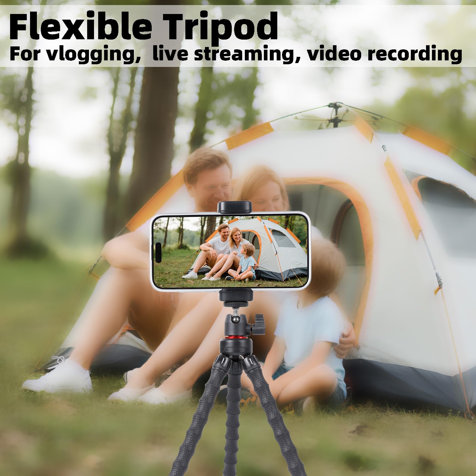 Fpn Mini Cell Phone Tripod, 3 In 1 Flexible Phone Tripod With Wireless Remote For Video Recording Vlogging Selfie, Portable Small Tripod Stand Compatible With Iphone, Samsung, 4.7''-7'' Phones