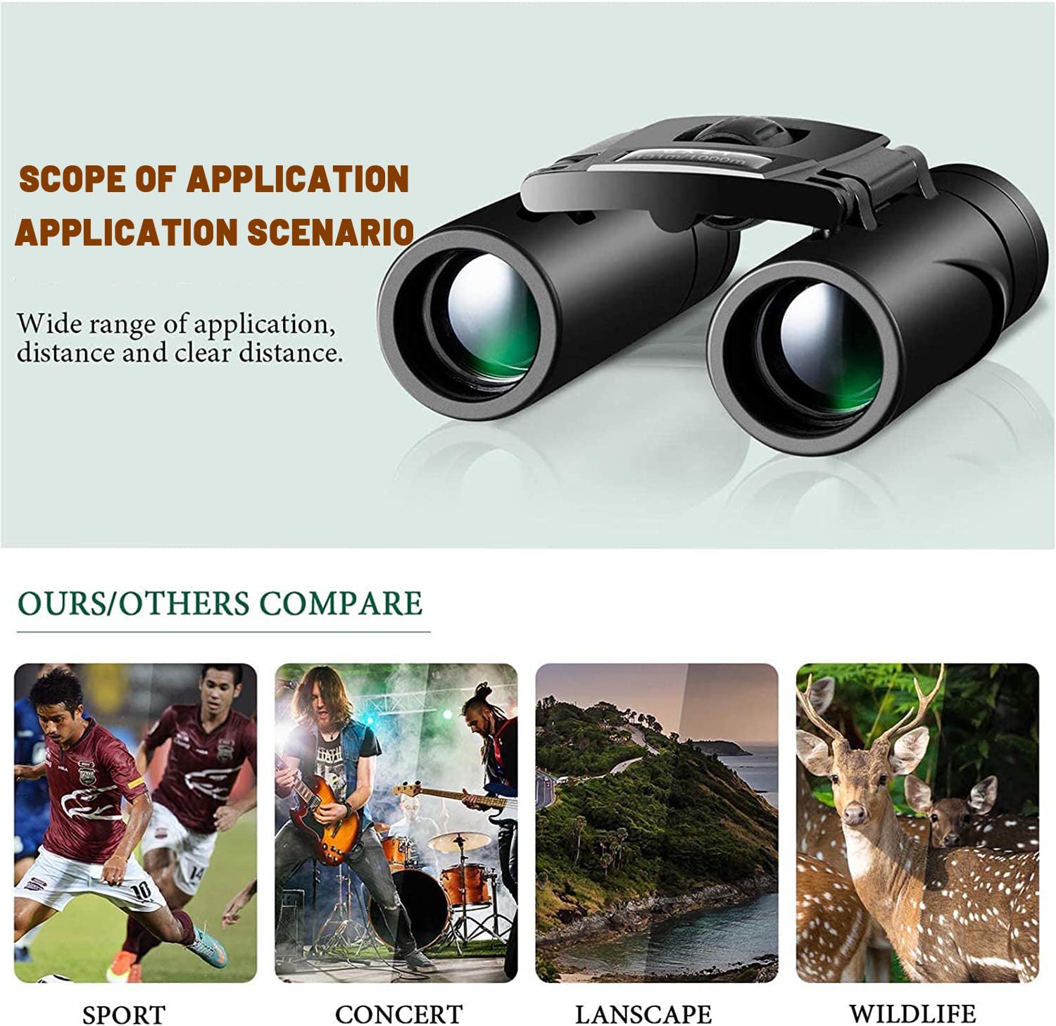 Ziyouhu 8X21 Binoculars Small Compact Light Binoculars, Suitable For Adults And Children Bird Watching Travel Sightseeing, Waterproof Lightweight Small Binoculars, With Clear Low-Light Vision