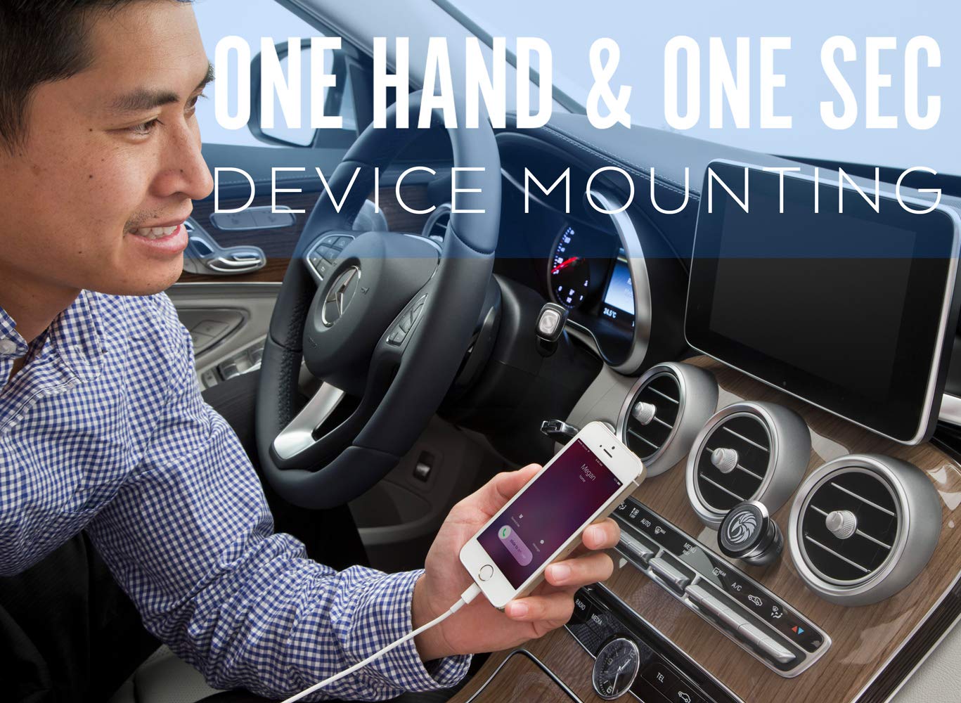 Caw.Car Accessories Universal Car Phone Mount Magnetic - All-Metal Car Mount For Smartphone & Gps - Cell Phone Holder For Car Dashboard. +100 To Safeness & Comfort