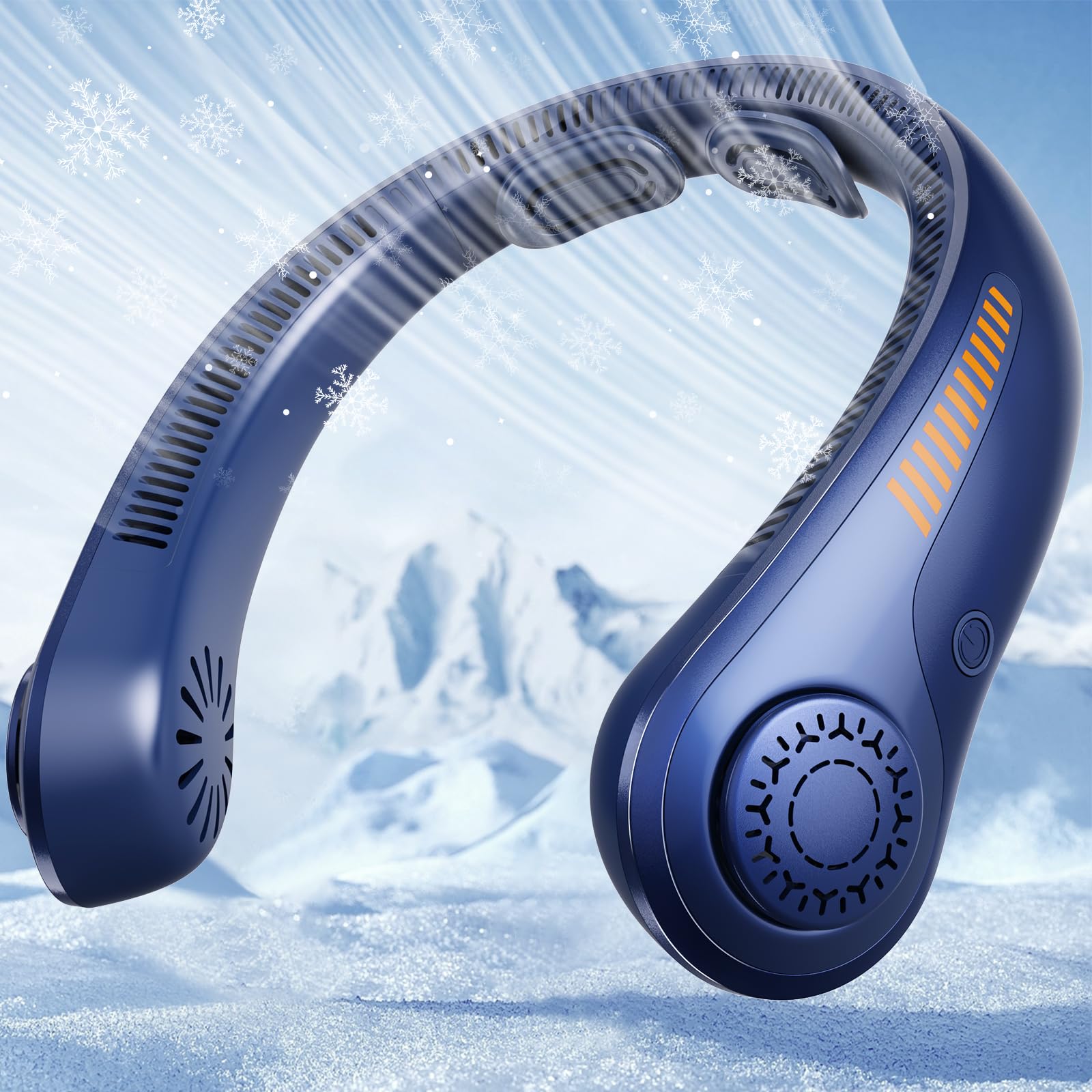 Portable Neck Fan - Rechargeable Personal Fan With Neck Brace, 5 Speeds, All-Around Cooling - Koospark