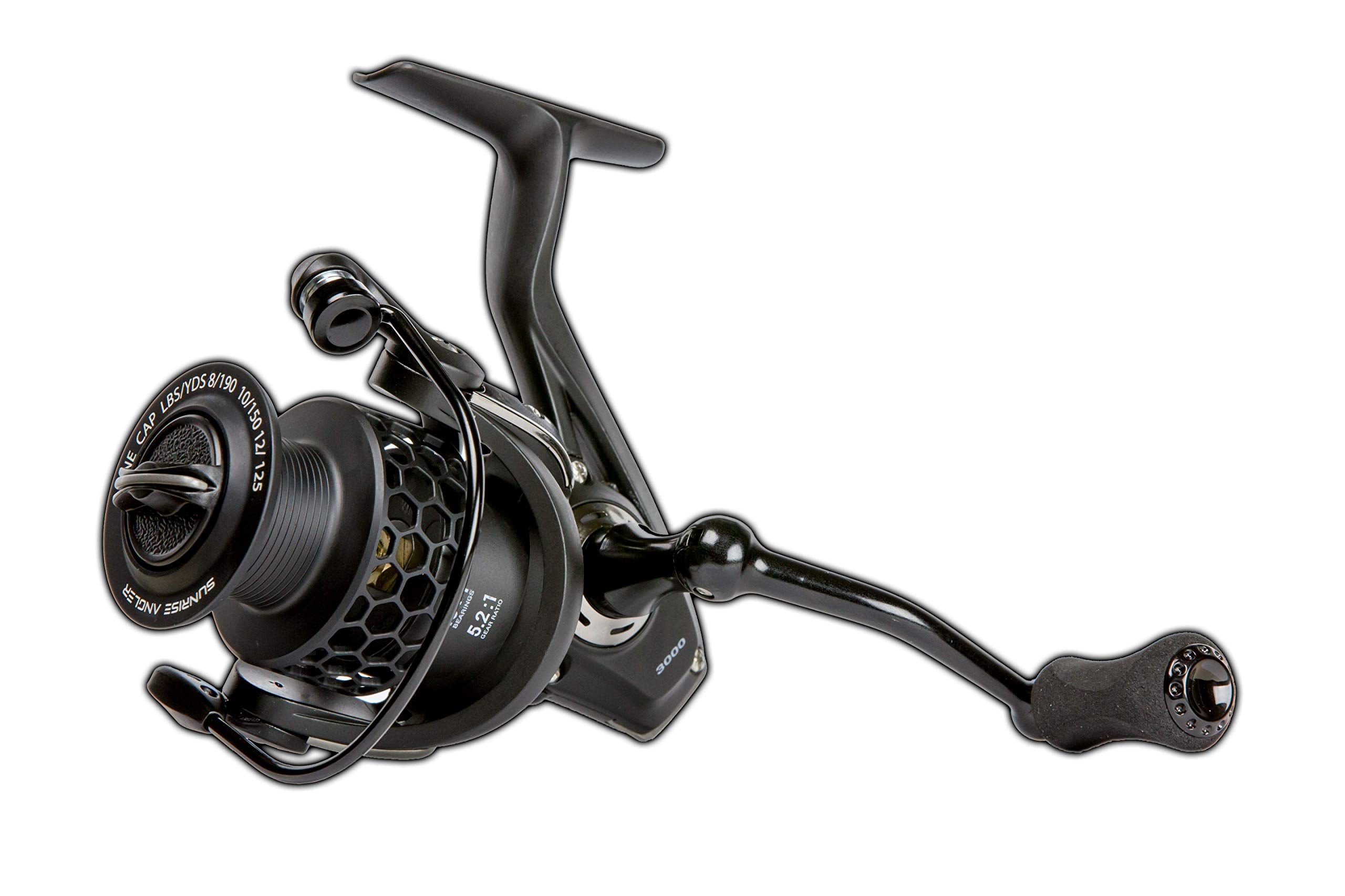 Sa Sunrise Angler Sunrise Angler Scout 3000 Freshwater Spinning Reel  Lightweight 8.6 Oz Carbon Fiber Body  Triple Disc 24+ Lbs Max Drag  10+1 Stainless Steel Bb  5.2:1 Gear Ratio  Eva Grip