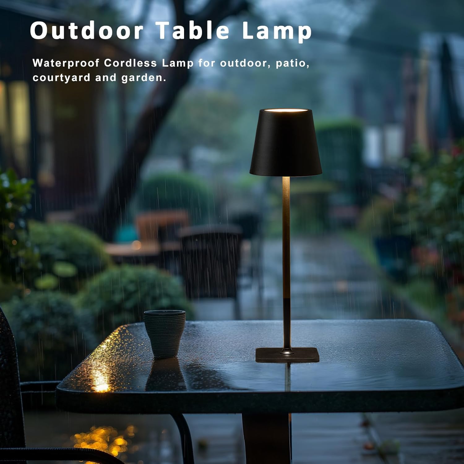Lamparadecor 4 Pack Led Cordless Table Lamps-Wireless Rechargeable Lamps,Waterproof Outdoor Table Lamp For Patio/Restaurant/Dinner Dining Desk Top Lights/Kitchen Countertop,Rechargable Small Tabletop Lighting