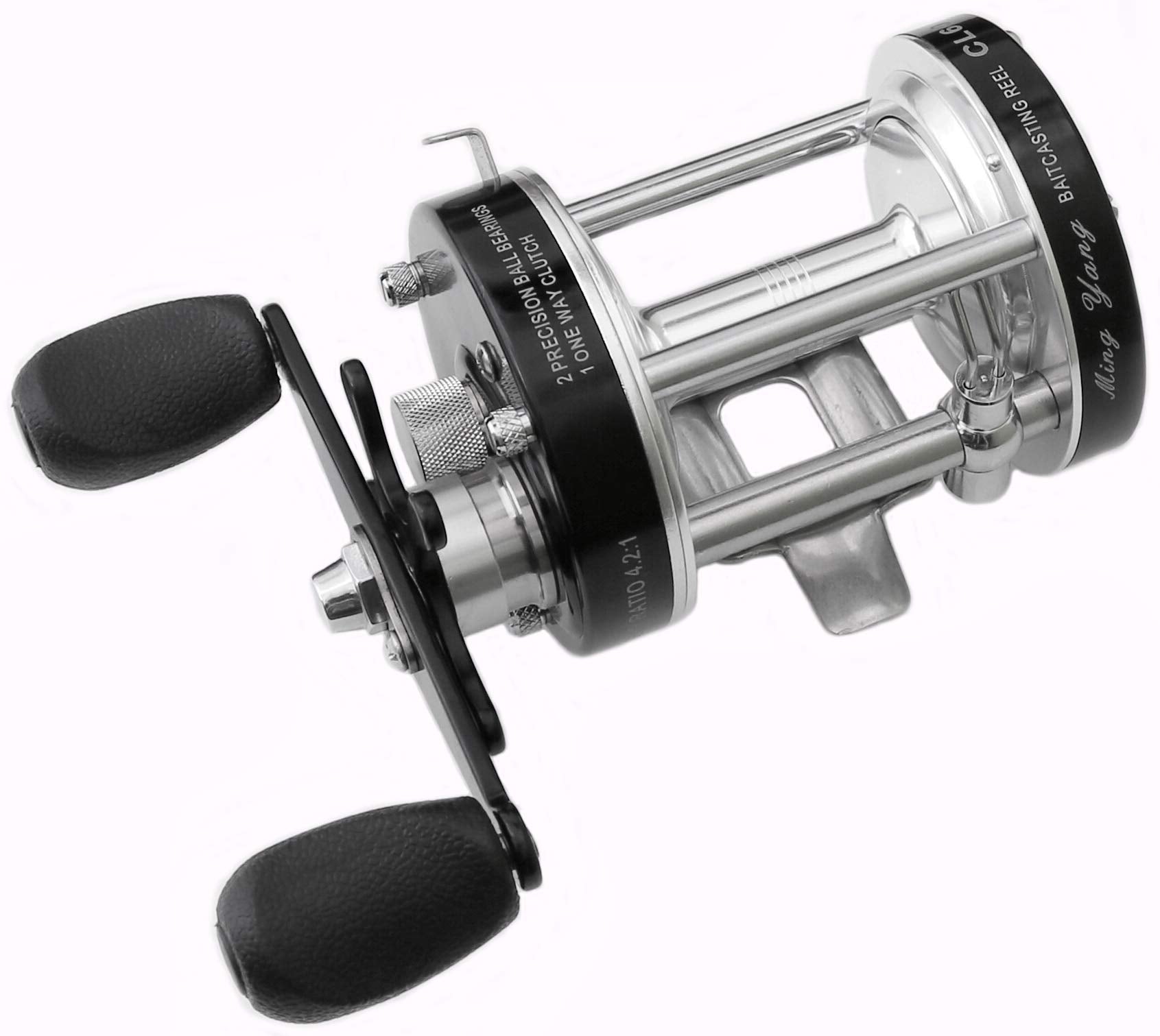 Ming Yang Cl60 Reel Black Baitcasting Fishing Reels Fishing Tackle Right Handed Reel Muskie Catfish Offshore Conventional Reel