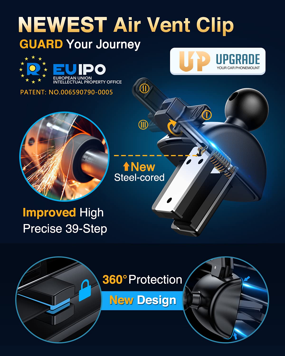 Vanmass [Pro Version] Universal Car Phone Mount [ Super Suction Cup] Phone Holder For Car, Cell Phone Car Mount For Windshield Dash Vent Truck Stand For Iphone 16 Pro Max 15 14 13 Samsung Android