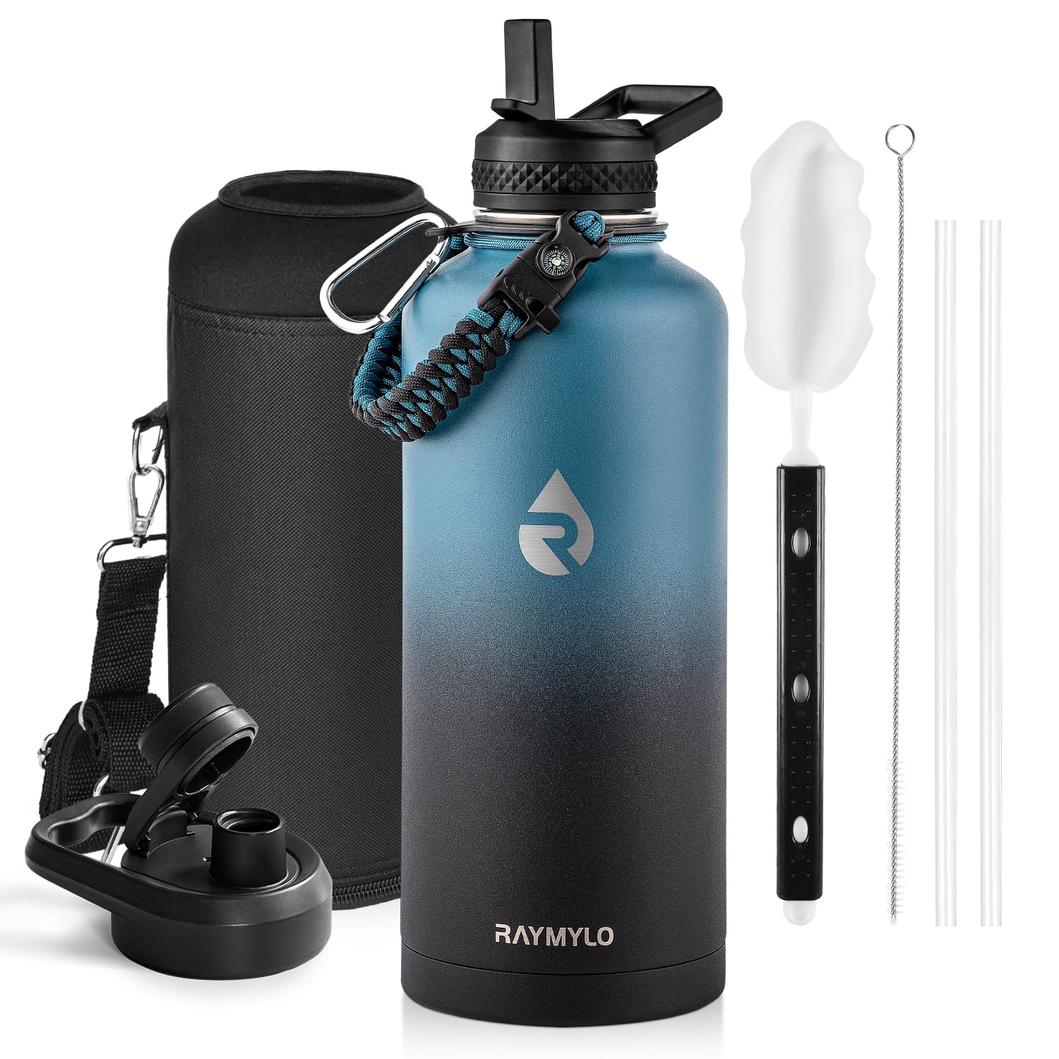 Insulated Water Bottle, Triple Wall Vacuum Stainless Steel (Cold For 48 Hrs), Leak Proof