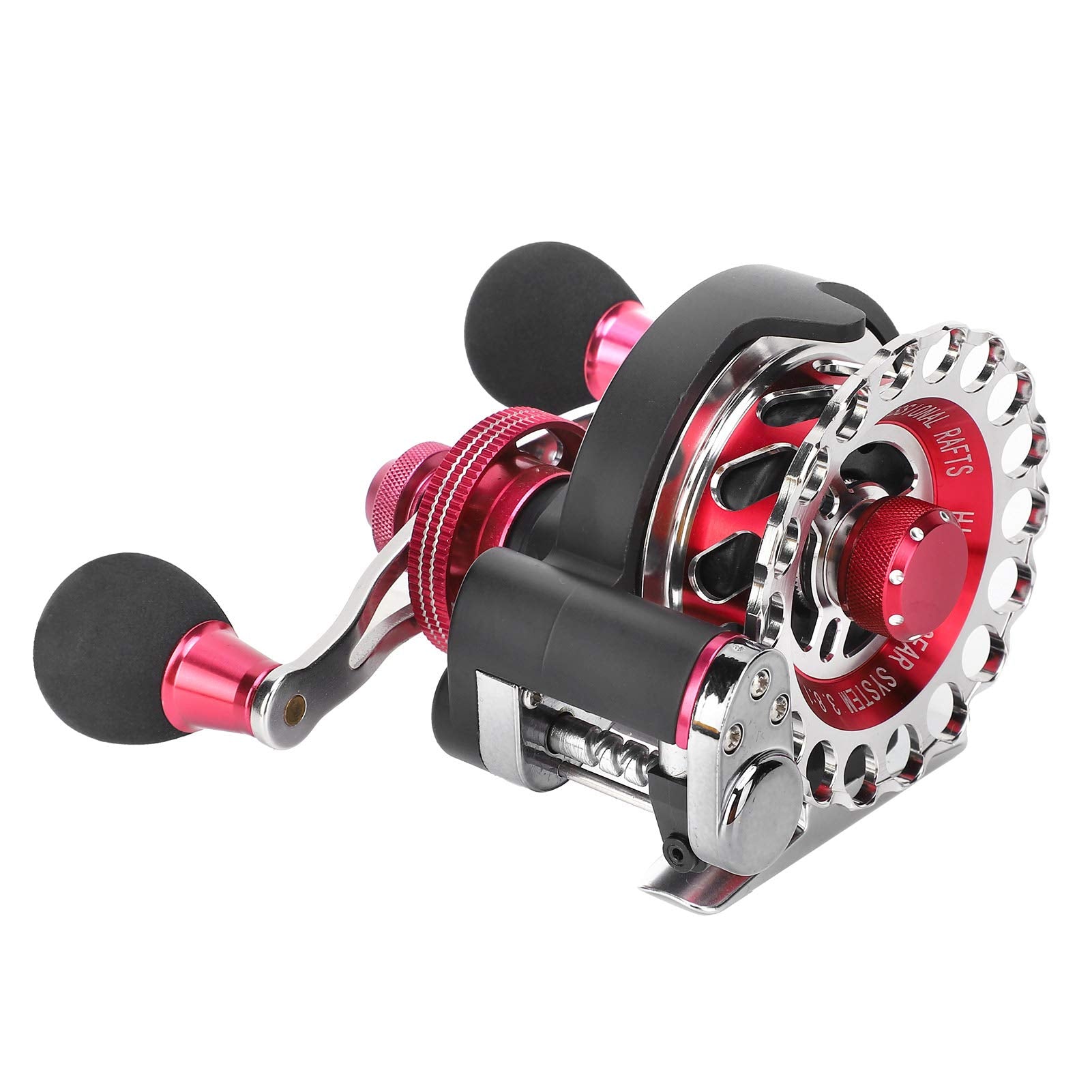 Dilwe Fishing Reels Wheel,Portable High Strength Fishing Reels 10+1 Bb 2.6:1 Gear Ratio Fishing Raft Wheel Fishing Accessory(Left Hand Type)