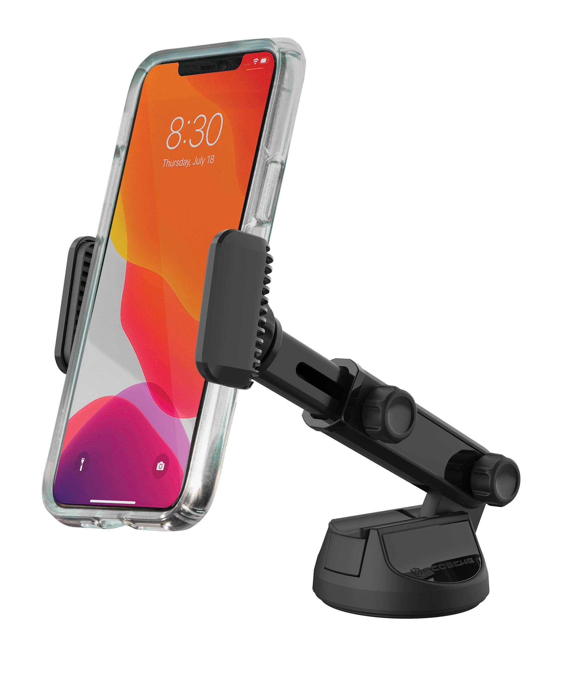 Scosche Uh4Wdex2-Sp Extendo Mount Car Phone Holder Windshield / Dashboard  Stickgrip Base  Telescoping Adjustable Arm  Black