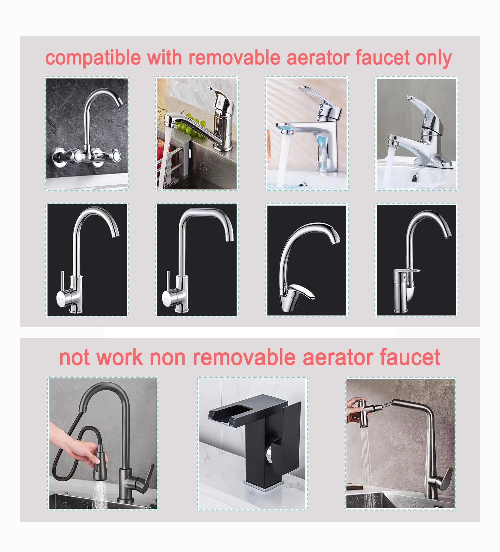 Walkinginrain Kitchen Sink Faucet Quick Connector, Dishwasher Washer Snap Coupling Adapter, Faucet To Garden Hose Adapter For Bathroom Kitchen/Shower Hose/Garden Hose