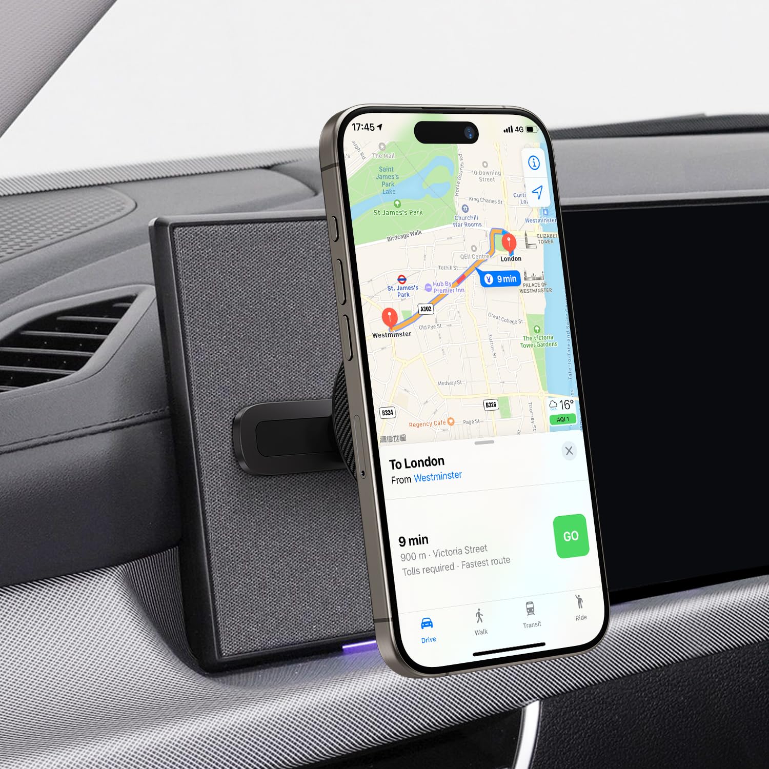 Alafly Designed For Hyundai Ioniq 5 Phone Mount, Magnetically Attaches To Metallic Dashboard For   Hyundai Sonata Kona & - Loniq5 [Compatible With Magsafe]