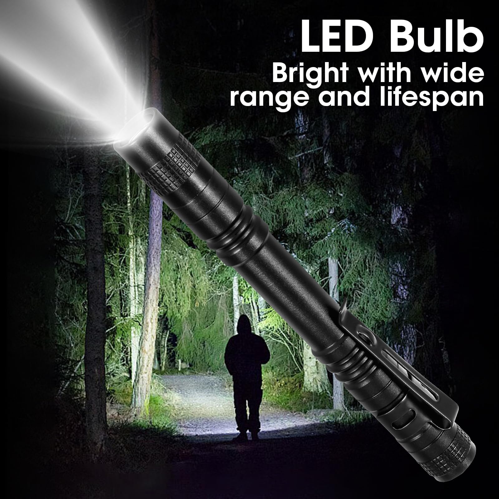 Cussity Pen Light Flashlight 2Pcs, Led Small Mini Pen Lights For Home, Emergency, Handheld Pocket Flashlights With Clip For Outdoor,Camping, Ipx4 Waterproof Inspection Pen Flashlights