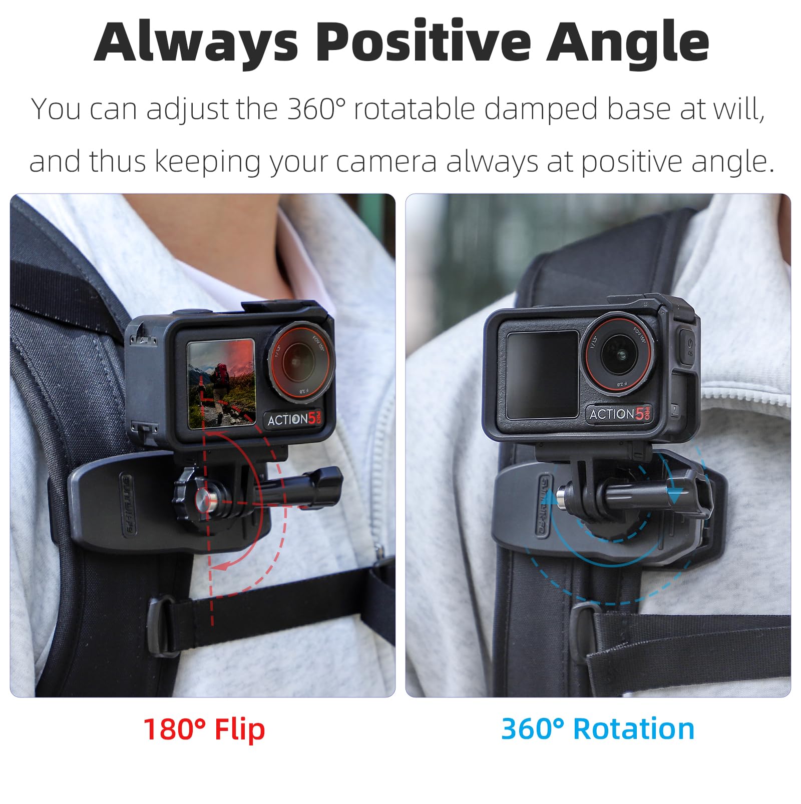 Liboqiao Magnetic Mount 360° Rotation Magnet Outside Camera Phone Holder Clip Stand For Pocket 3 Insta360 Gopro Series Action Cameras Accessories