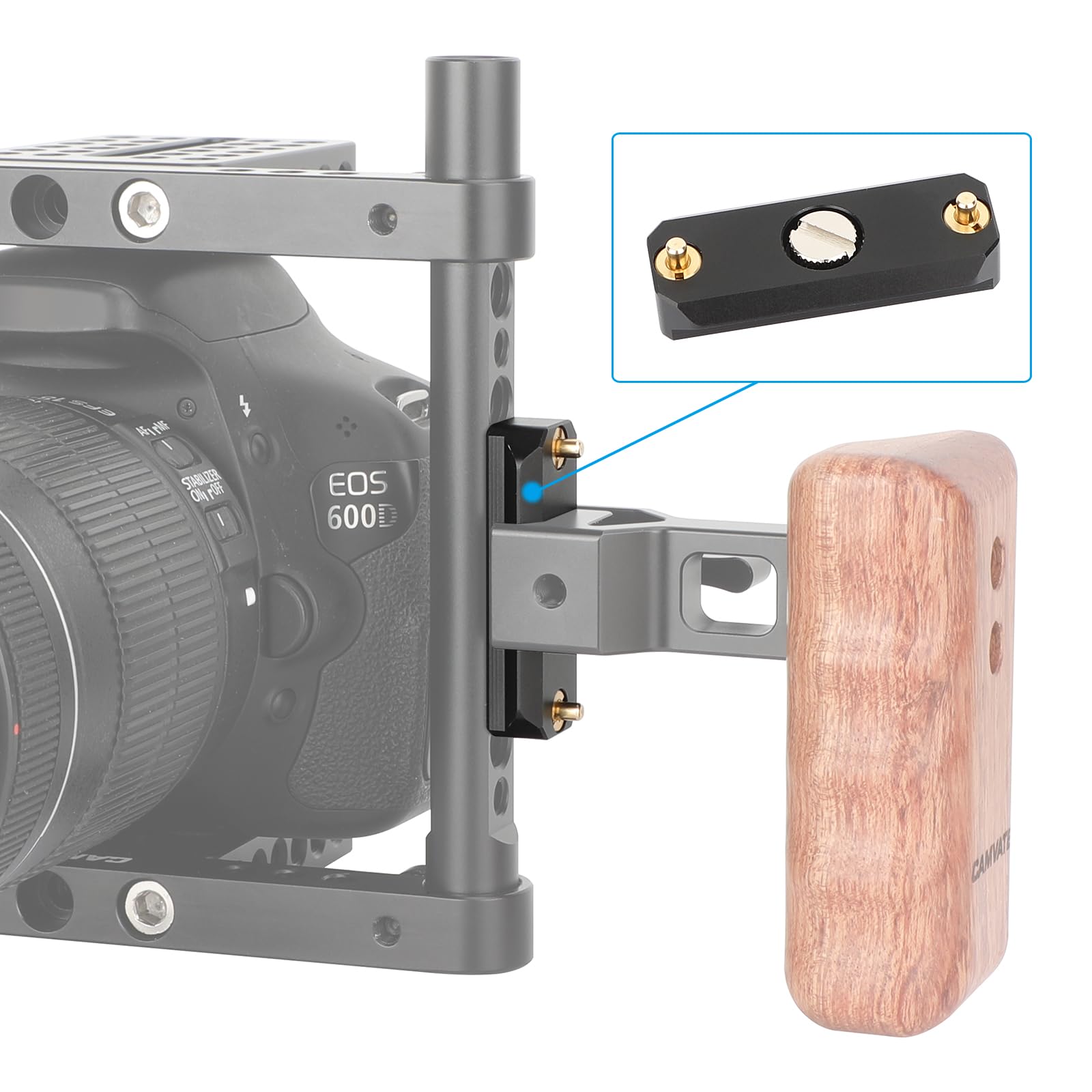 Camvate Quick Release Nato Safety Rail With 1/4"-20 Anti-Twist Screw (2") - 3556