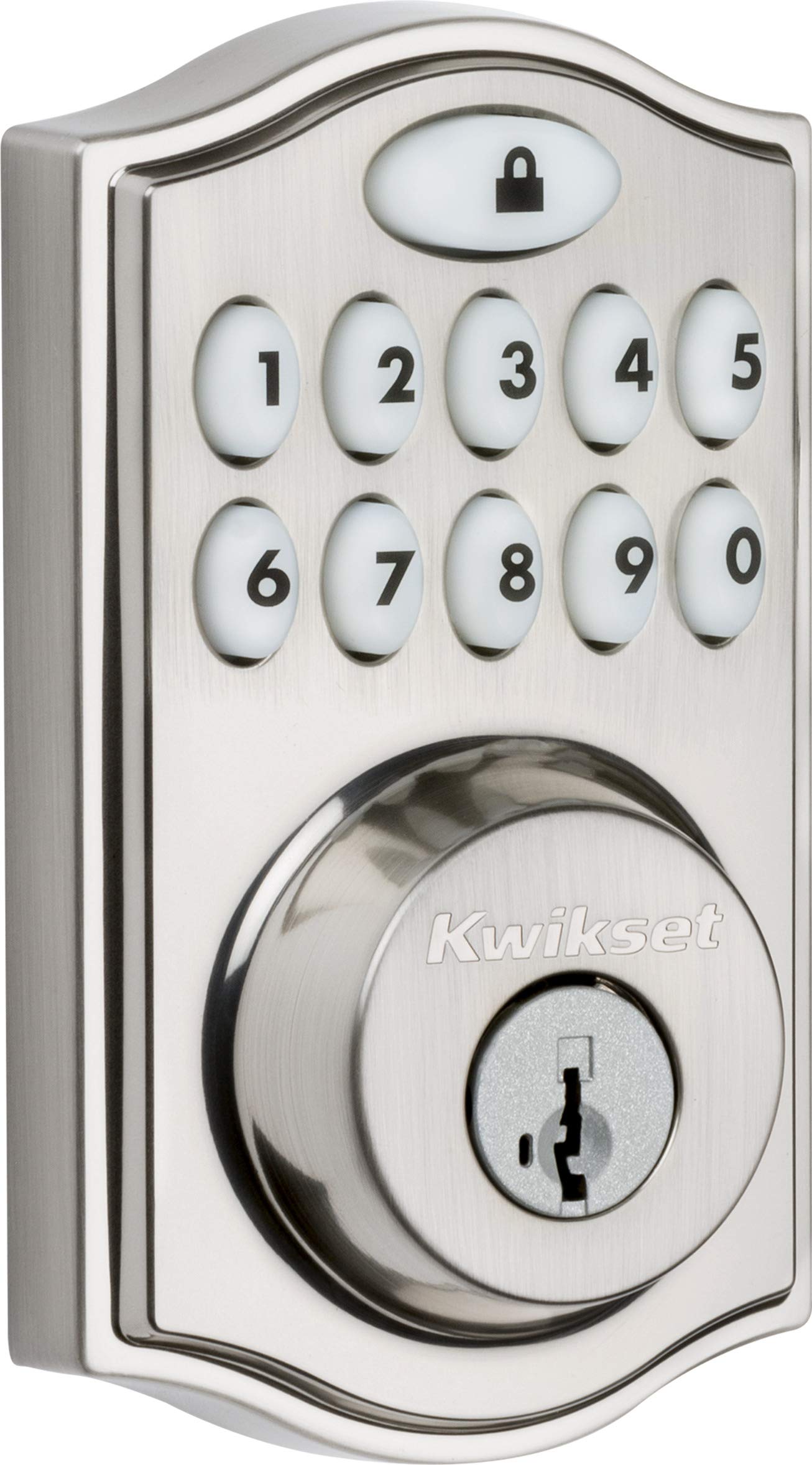Kwikset 914 Traditional Keypad Smartcode Electronic Deadbolt Smart Lock Featuring Smartkey Security And Zigbee 3.0 Technology In Satin Nickel, Large, 914Trl Zb 3.0 15