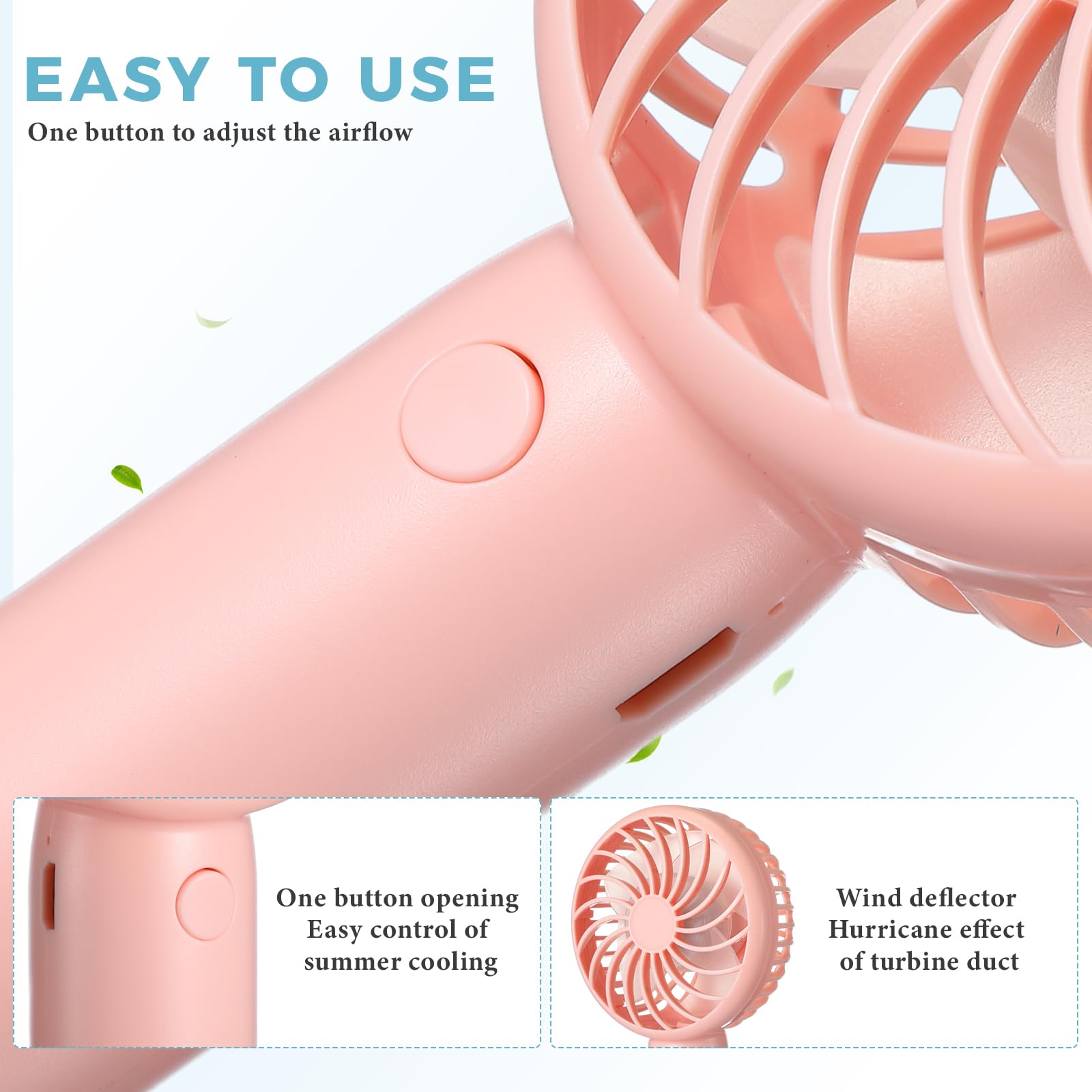 Mini personal fans in bulk with 3-speed settings and rechargeable design Koospark