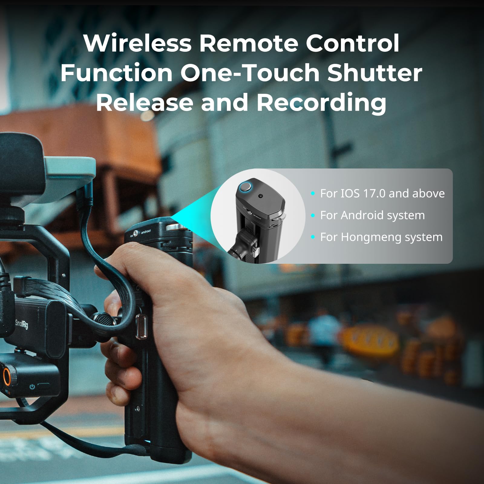 Smallrig Rotatable Bilateral Quick Release Side/Top Handle With Wireless Control And M.2 Ssd Enclosure, For Hawklock Mobile Phone Quick Release Ecosystem - 4841
