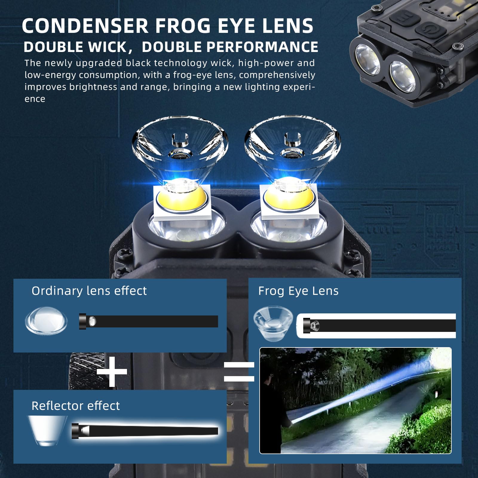 Efep 1000 Lm Led Small Powerful Flashlight With Cob Side Light, Usb Rechargeable Led Keychain Flash Light, 8 Lighting Modes With Clip, Ipx4 Waterproof, And Tail Magnet (Black)