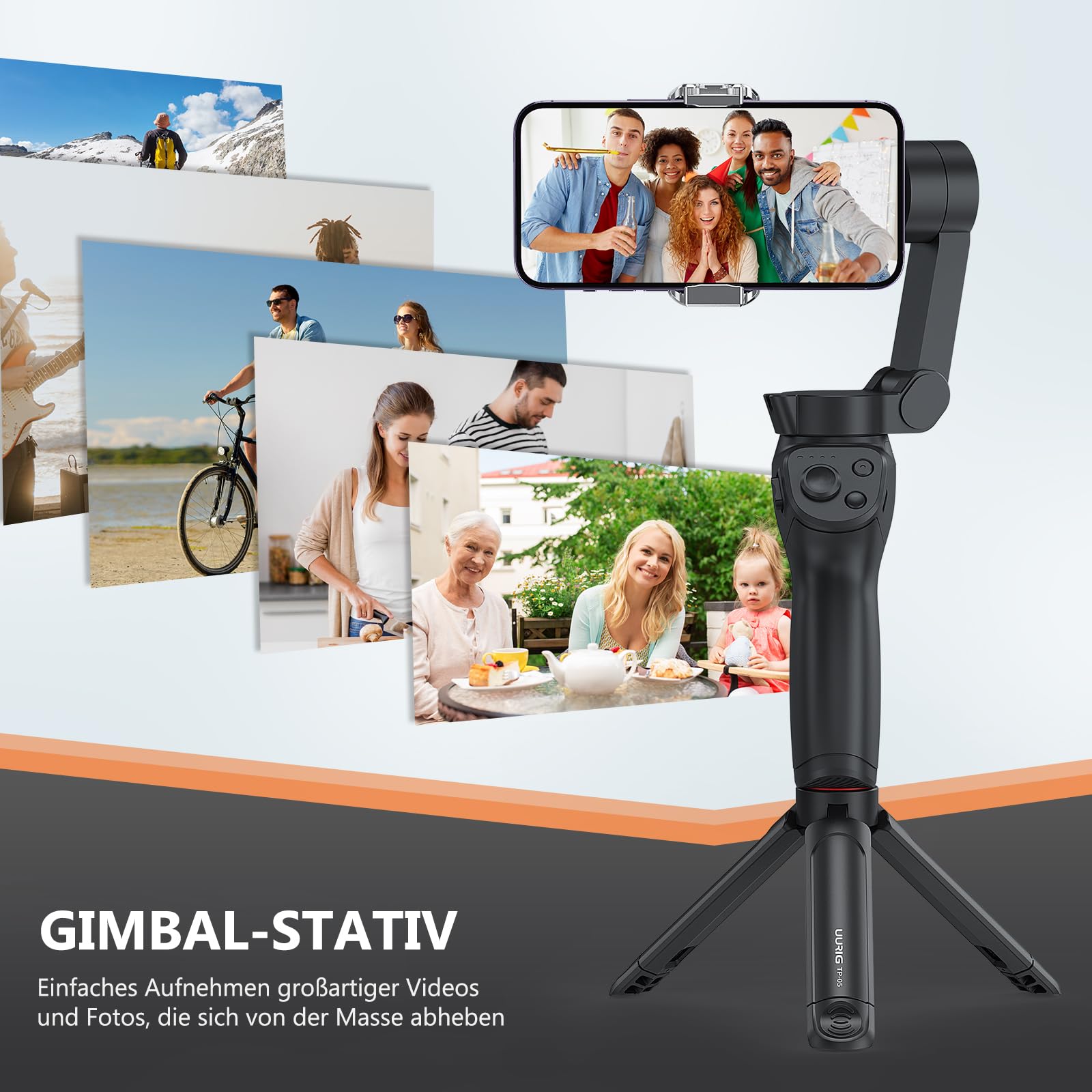 Vrig Tp05 Extendable Mini Camera Tripod With 1/4" Screw, Portable Desktop Tripod Selfie Stick Handle Grip Handheld Mount For Camera Vlog Cell Phone Holder Fill-In Light Gimbal Grip Stabilizer