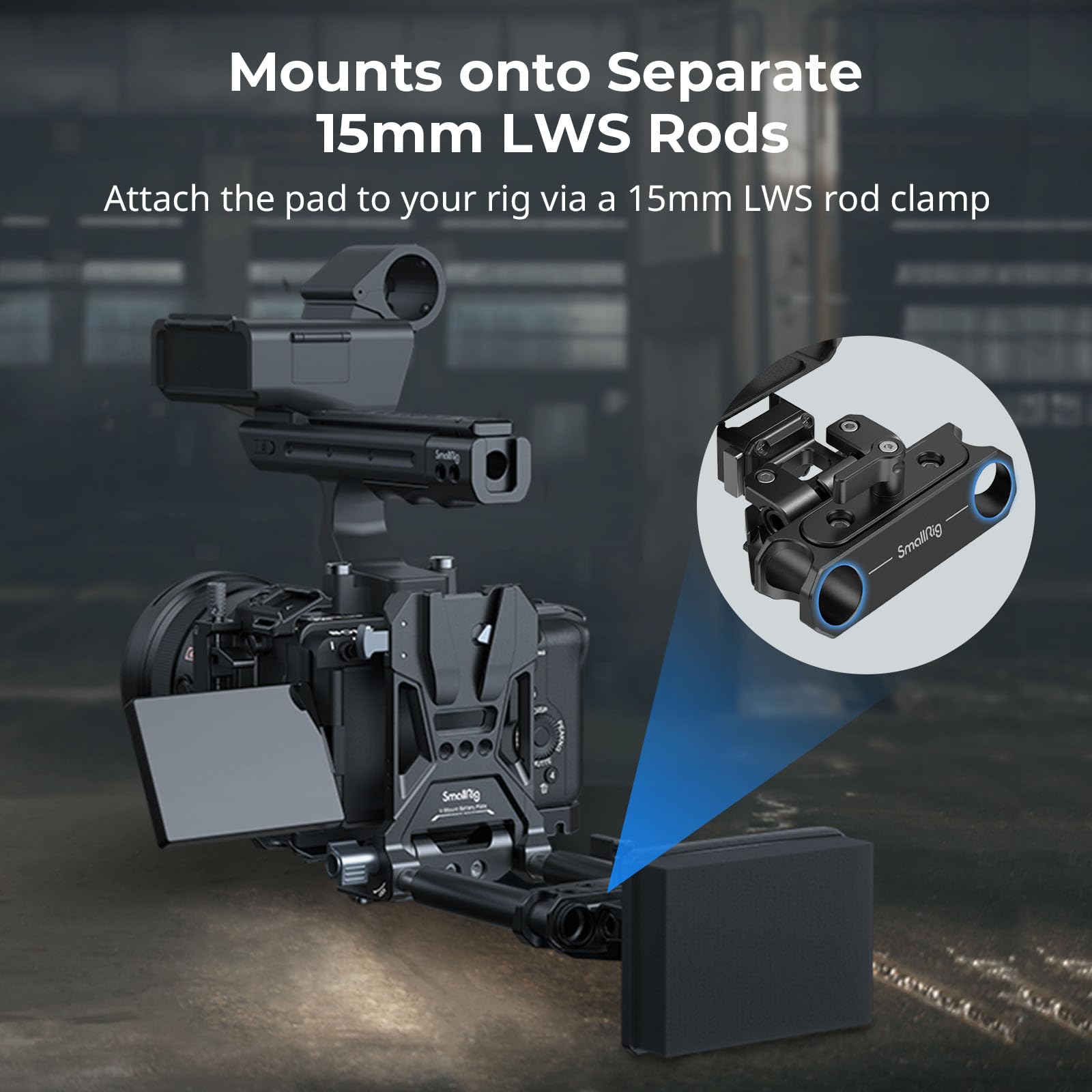 Smallrig Lightweight Chest Pad With 15Mm Lws Rod Clamp For Handheld Camera Operation - Md3183