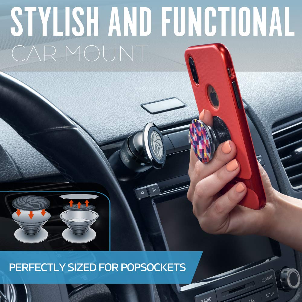 Caw.Car Accessories Universal Car Phone Mount Magnetic - All-Metal Car Mount For Smartphone & Gps - Cell Phone Holder For Car Dashboard. +100 To Safeness & Comfort