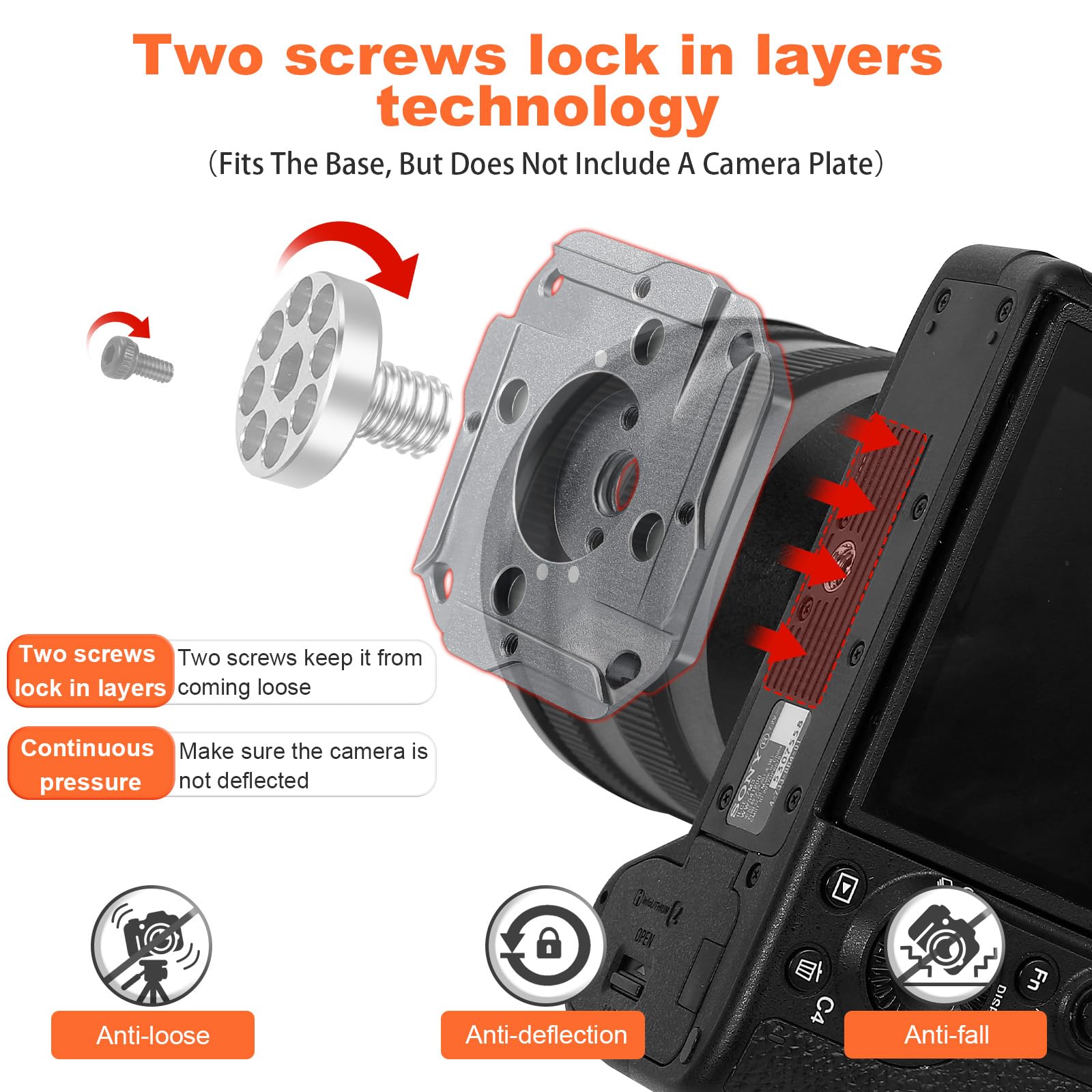 Fly Equation Eq38 Stabilizer Quick Release Base, Compatible For Dji Rs Series Dji Rs2,Rsc2,Rs3, Rs3Pro, Rs4, And Rs4Pro(Qr Base Only And Supports Eq38 Camera Plate Only)