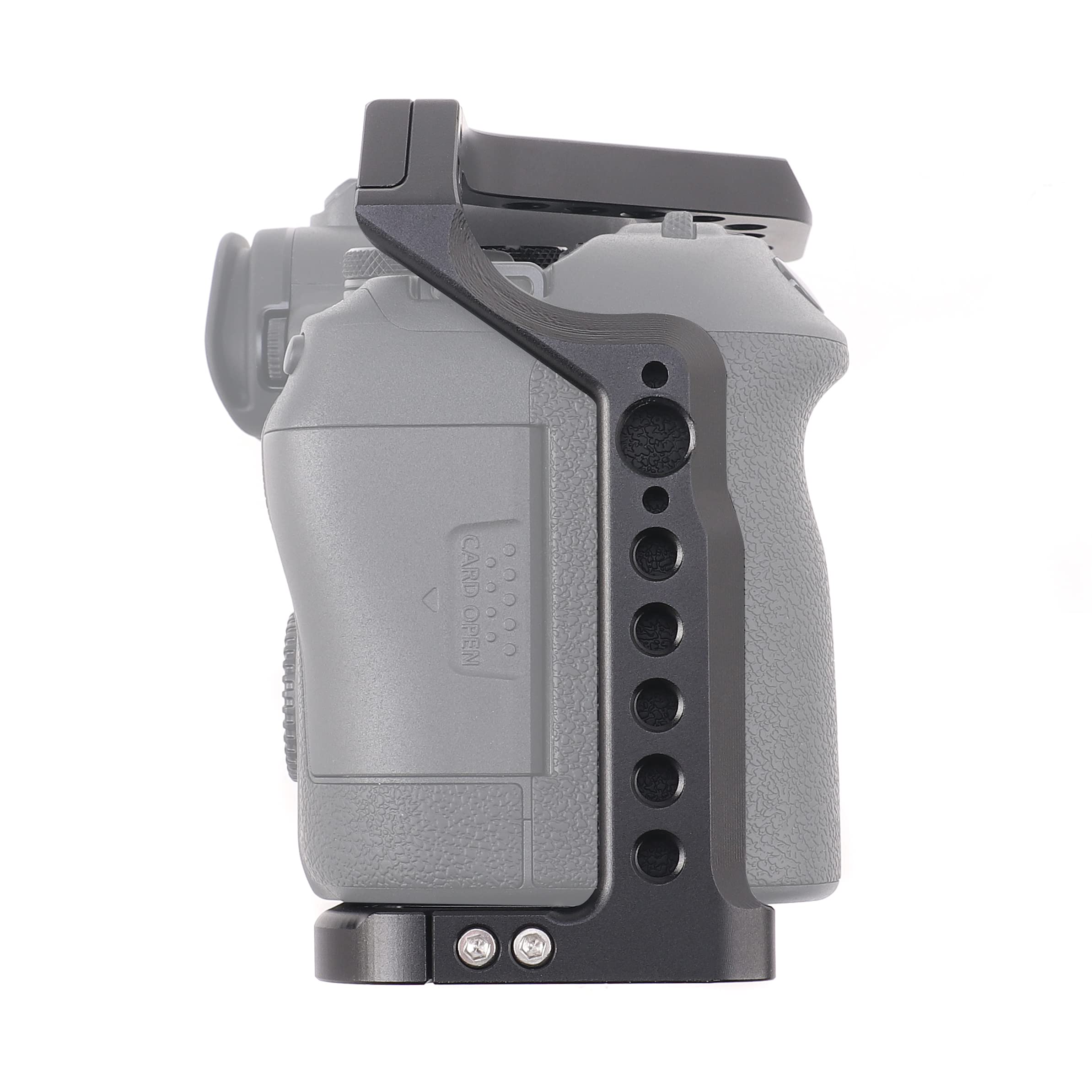 Focusfoto Camera Cage +Top/Side Handle Grip Kit For Canon Eos R6 Mark Ii Mirrorless Camera, Aluminium Alloy Stabilizer With Cold Shoe, 1/4" Screw Mouting, Arrl 3/8" Locating Hole For Video Filmmaking