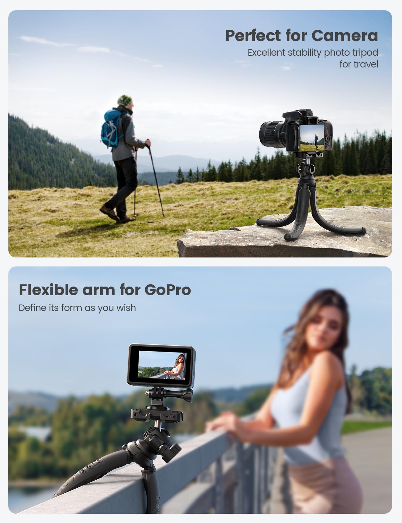 Lamicall Tripod For Iphone - 3 In 1 Flexible Phone Tripod With Wireless Remote - Iphone Tripod Stand For Video Recording Vlogging Selfie Compatible With Iphone Samsung Go Pro, Digital Camera